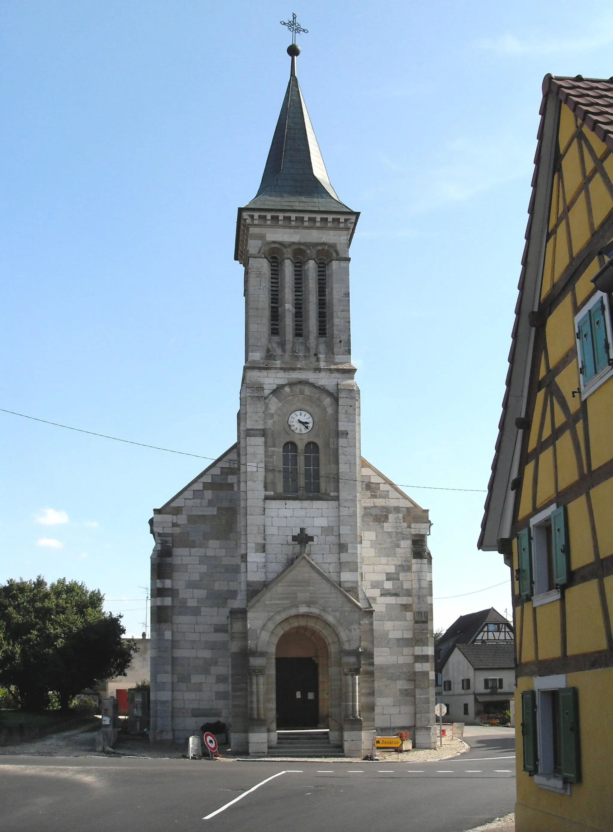 Photo showing: L'église Saint-Wendelin à Werentzhouse, côté nord-ouest