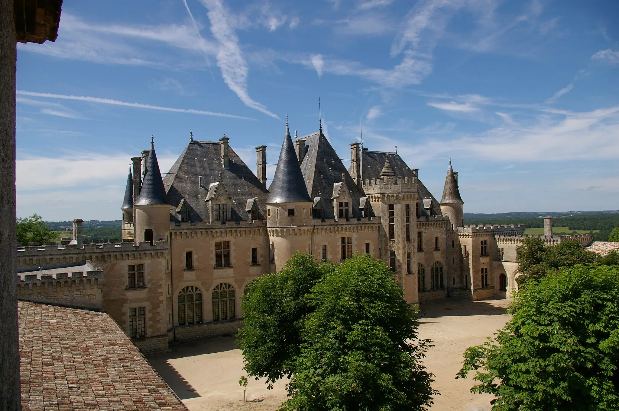 Photo showing: The fourteenth-century château, in which Michel de Montaigne was born and died, was burnt down in 1885. But soon after rebuilt in a similar style by the Montaign family. Michel Eyquem de Montaigne (February 28, 1533 – September 13, 1592) was an influential French Renaissance writer, generally considered to be the inventor of the personal essay. w:Michel de Montaigne

Another view: Flickr