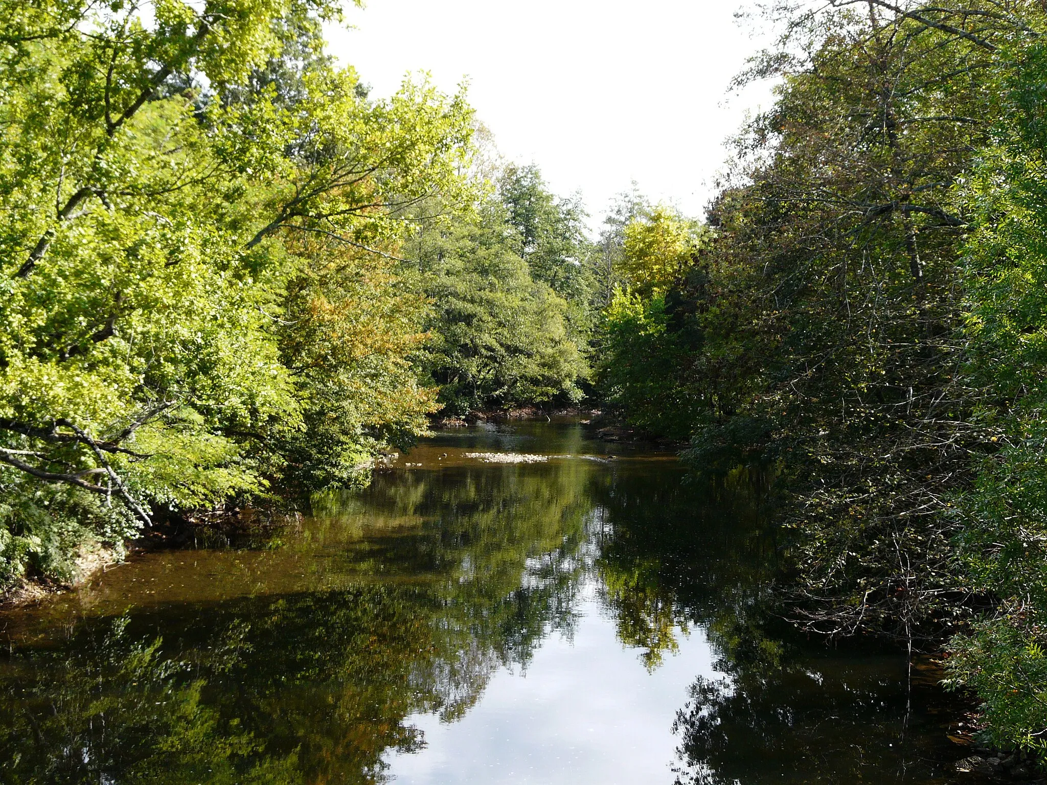 Photo showing: L'Isle en amont du pont de la route départementale 68, Savignac-les-Églises, Dordogne, France