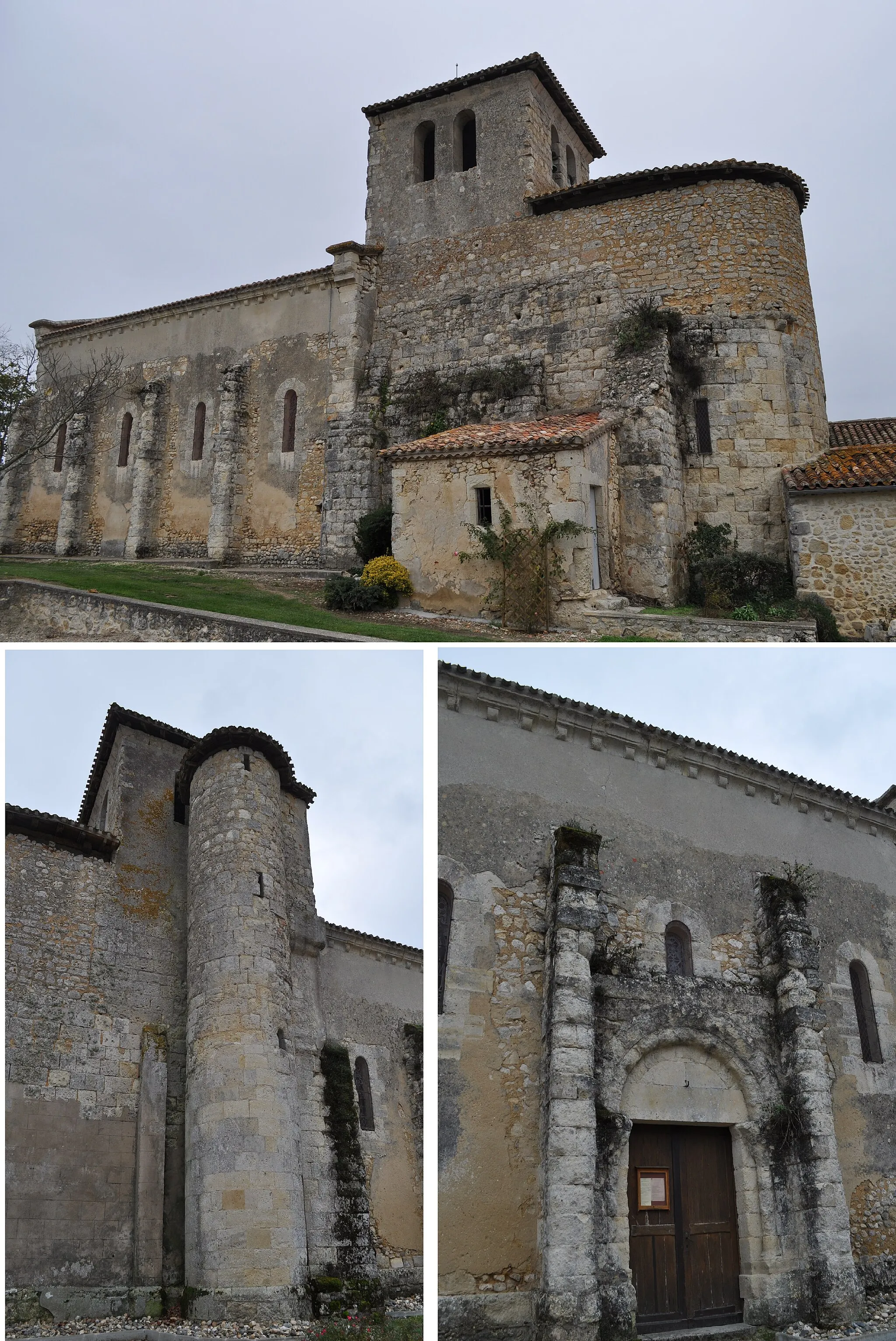 Photo showing: Plusieurs vues de l'église de Romestaing