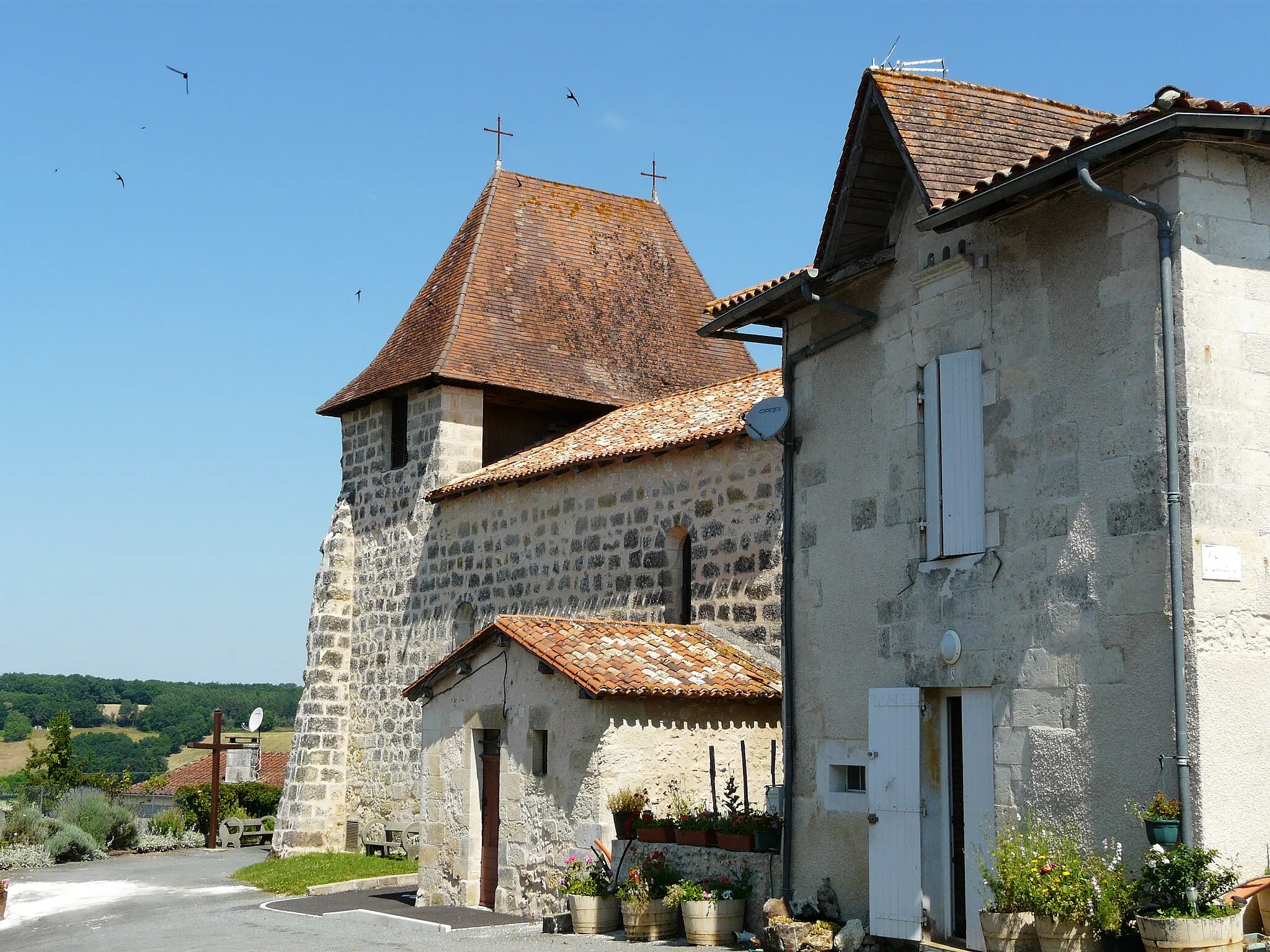 Photo showing: L'église Saint-Sulpice, Saint-Sulpice-de-Roumagnac, Dordogne, France.