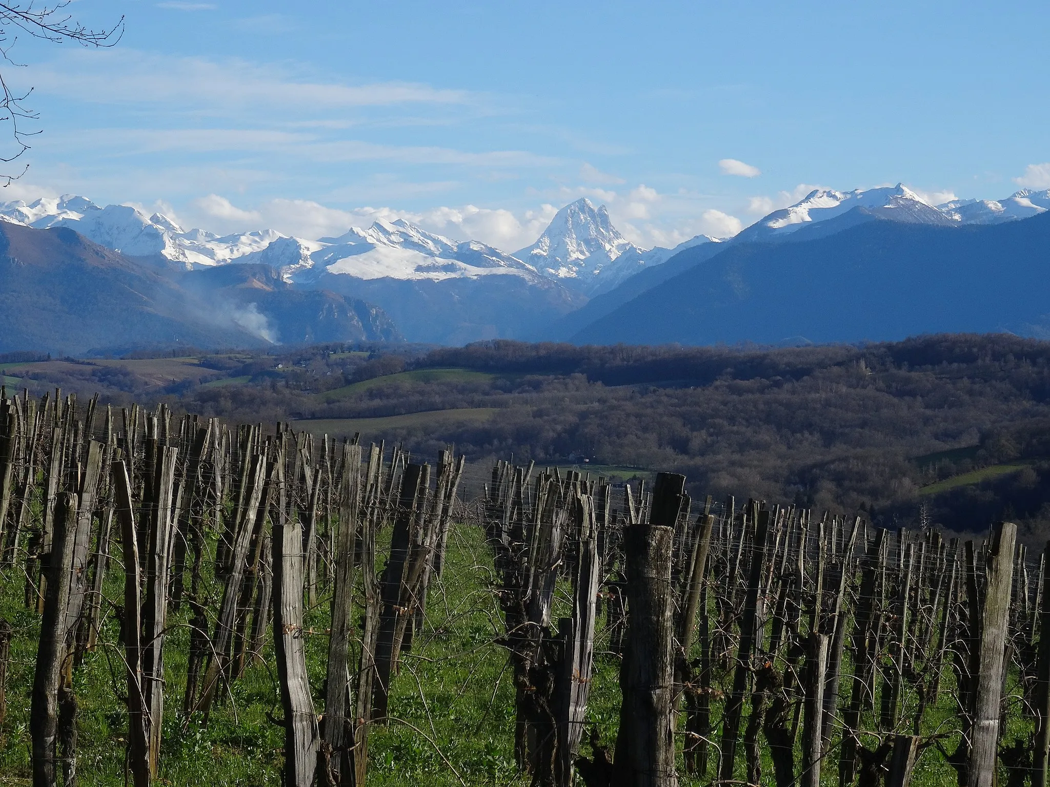 Photo showing: La région de l'entre deux gaves en Béarn. Photo prise sur les coteaux de Jurançon à Chapelle de Rousse