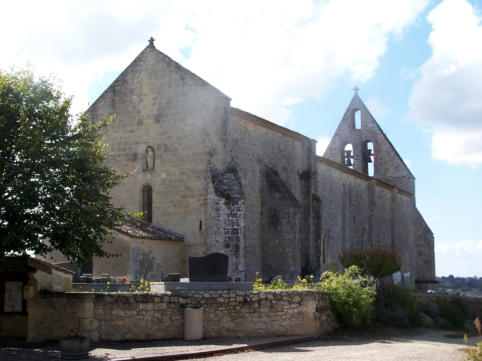 Photo showing: Our Lady church of Castelviel (Gironde, France)