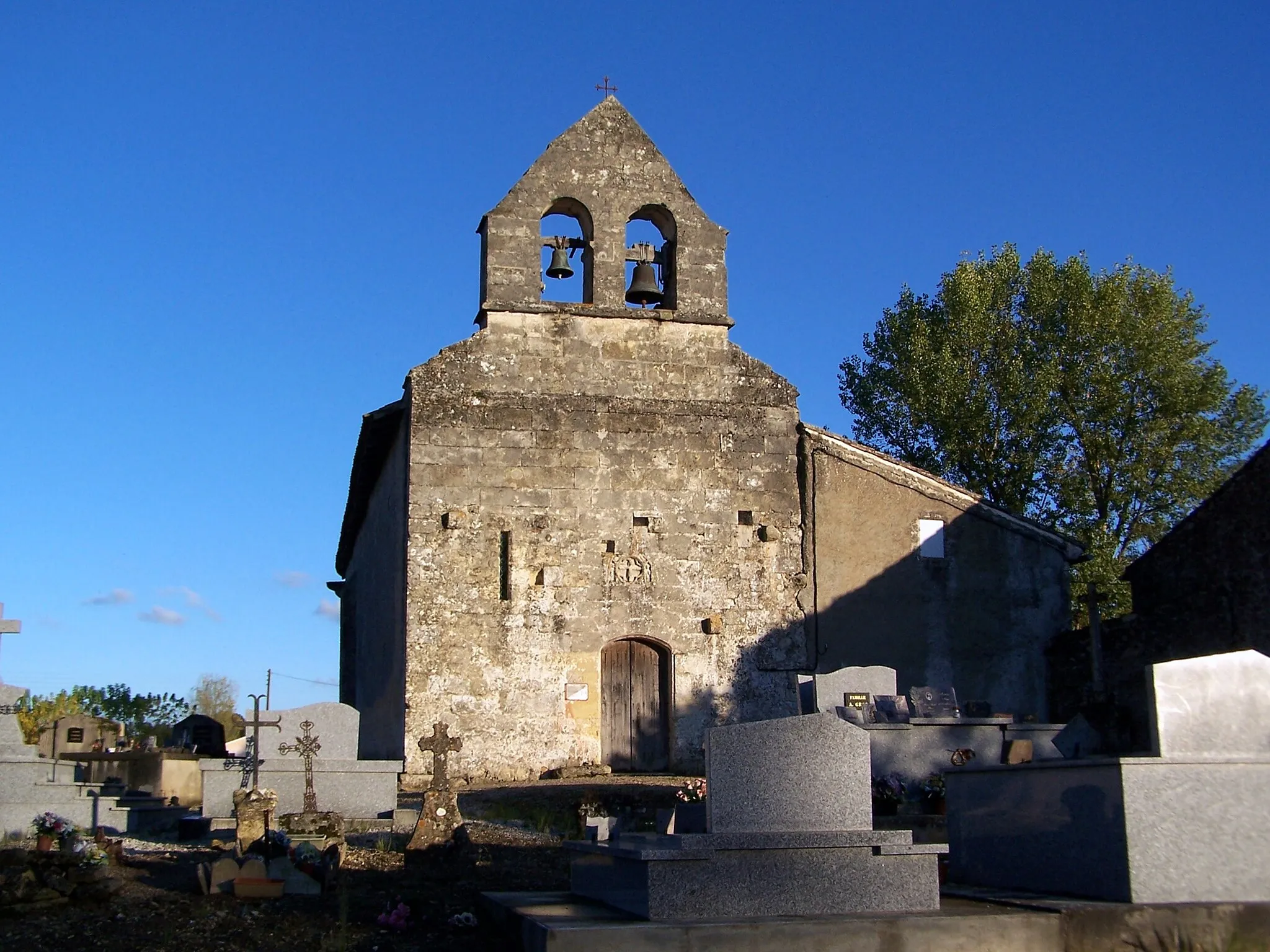 Photo showing: Saint James church of Bellebat (Gironde, France)