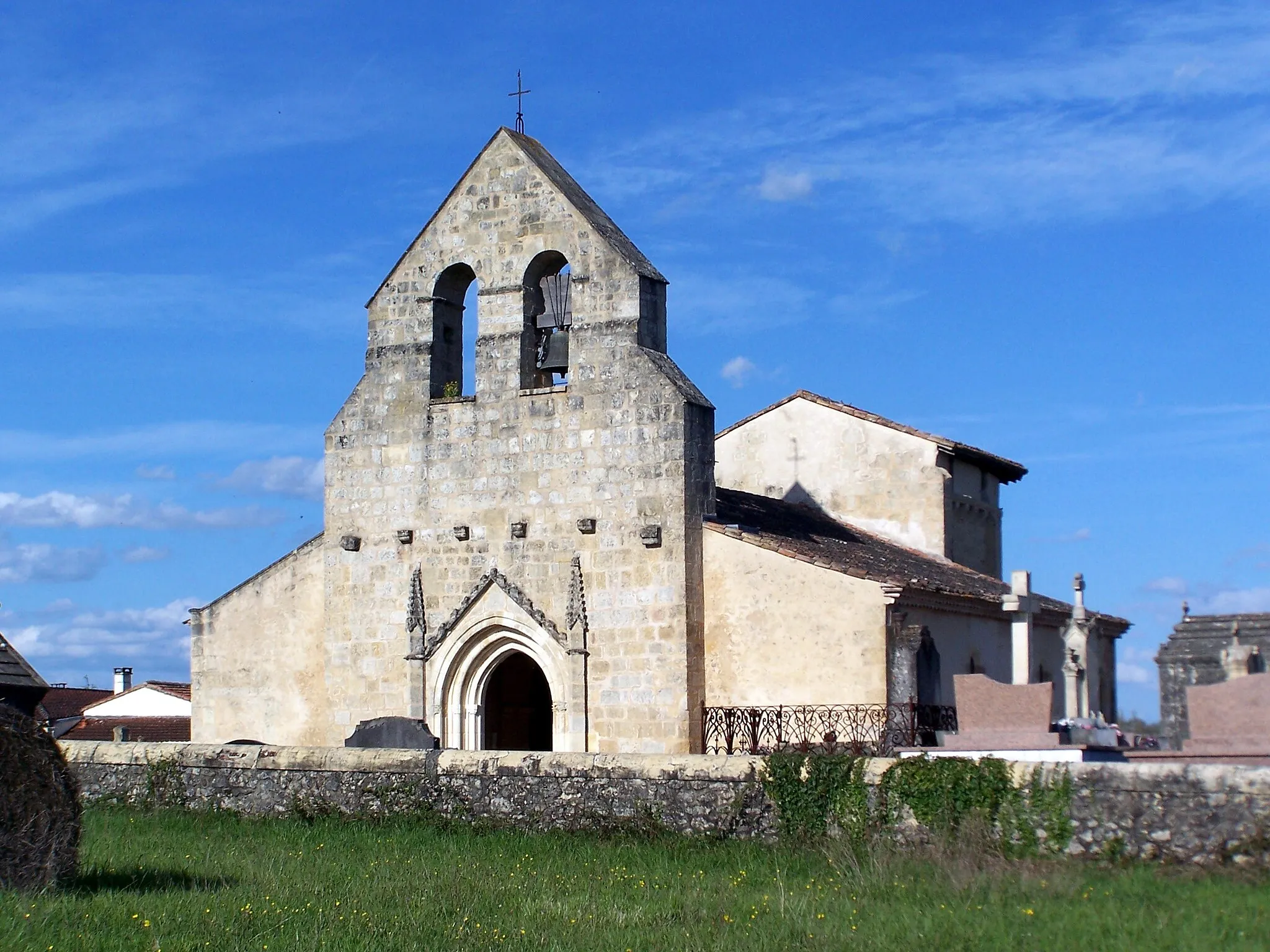 Photo showing: Saint Martin church of Ladaux (Gironde, France)