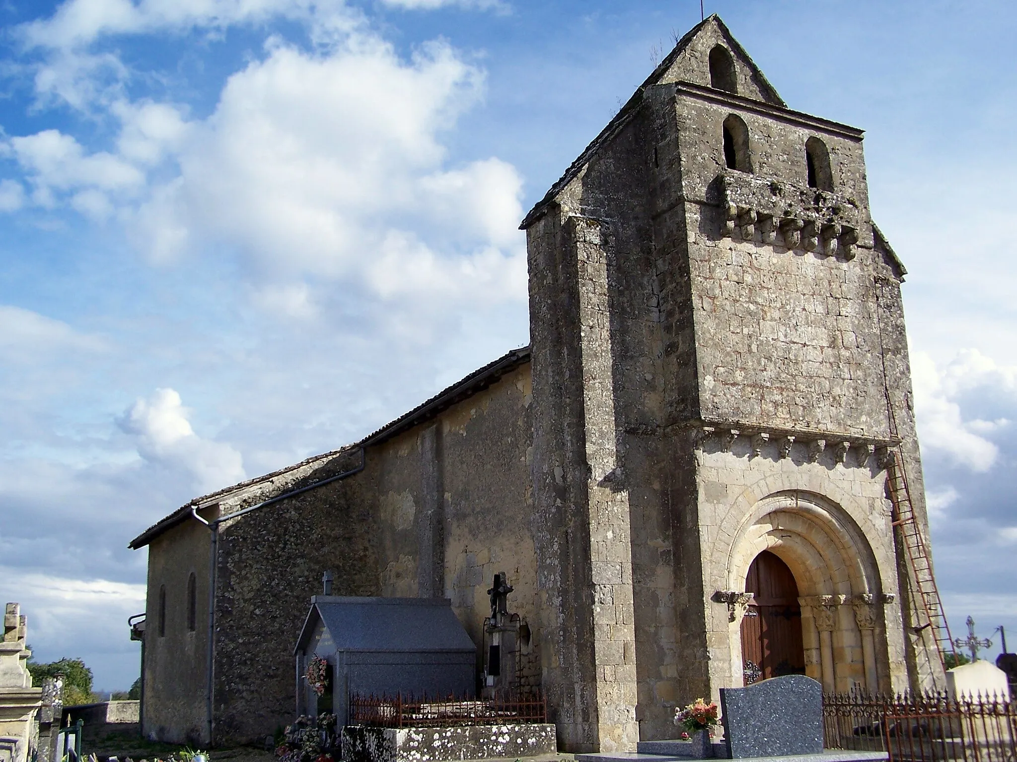 Photo showing: Saint Martin church of Mourens (Gironde, France)