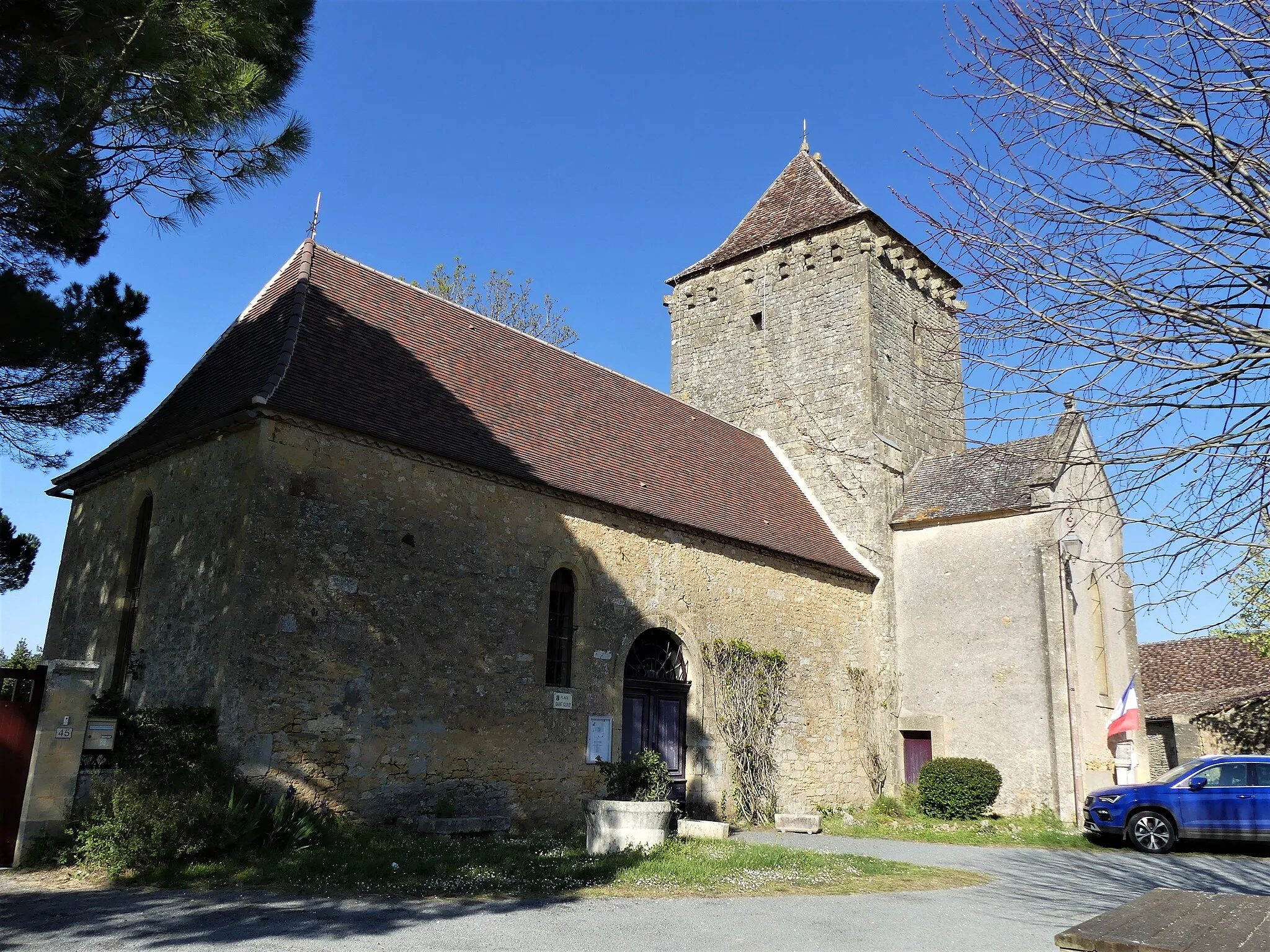 Photo showing: L'église de Grand-Castang, Dordogne, France.