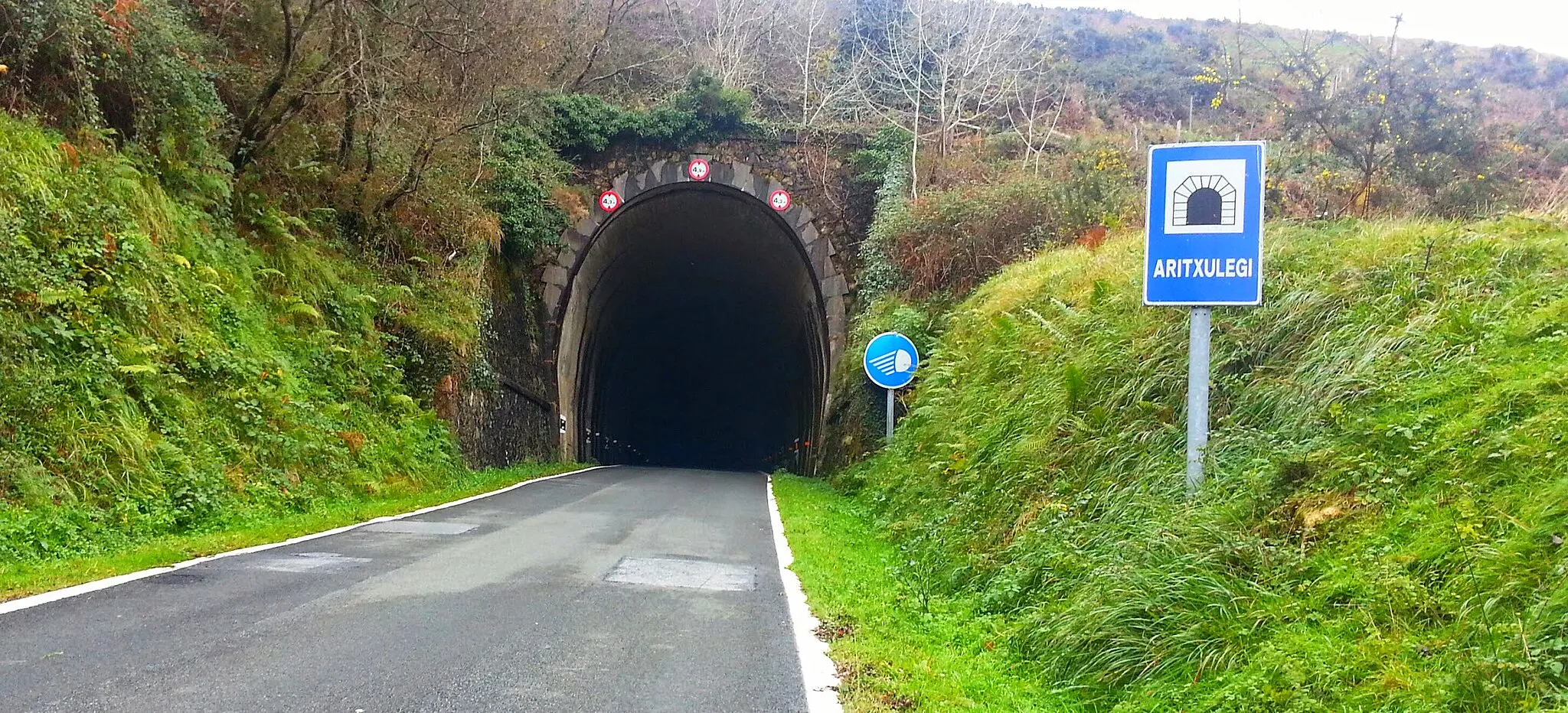 Photo showing: Sortie du tunnel d'Aritxulegi, côté Guipùzcua