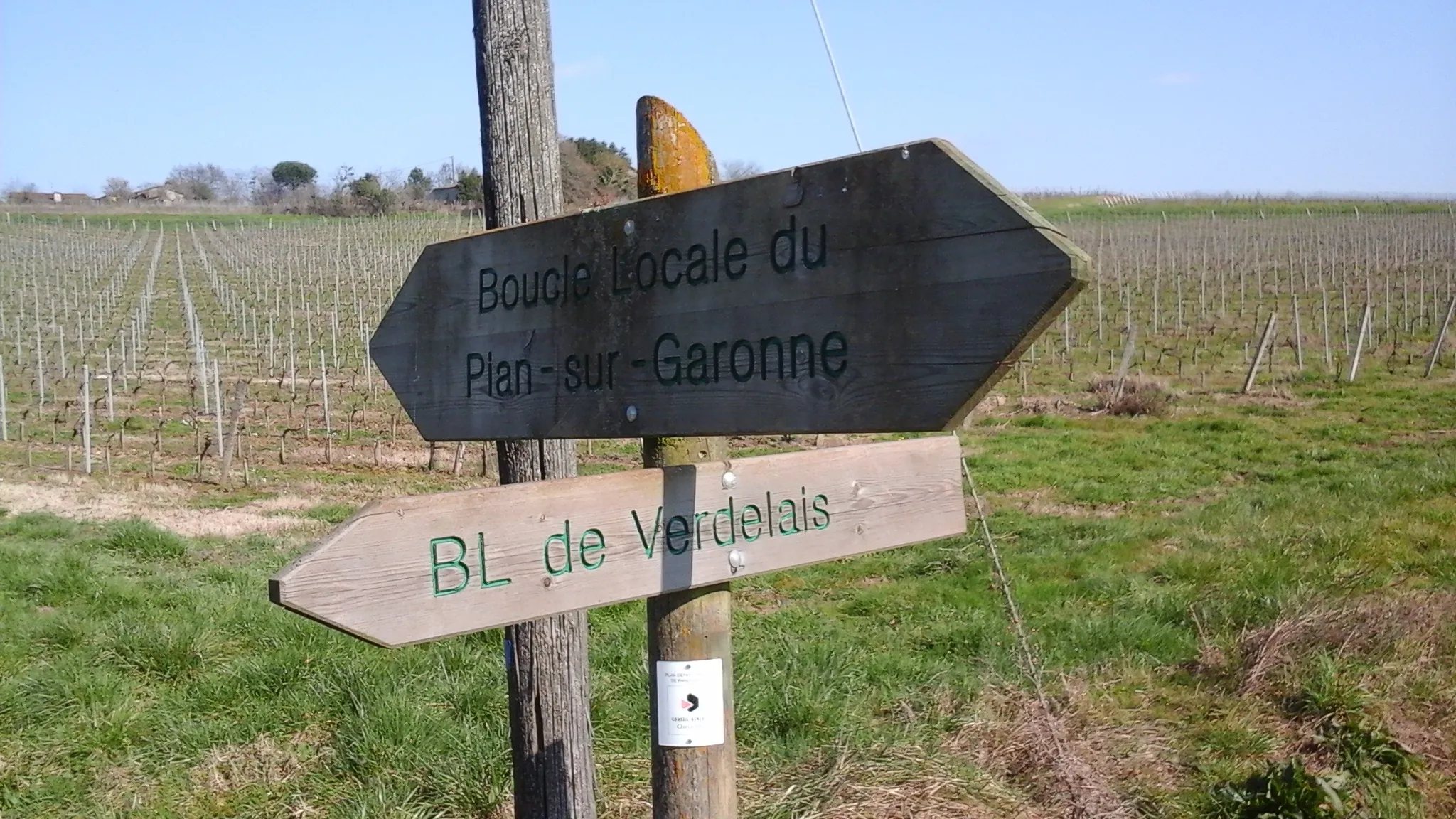 Photo showing: Boucle Locale du Pian-sur-Garonne;
BL de Verdelais