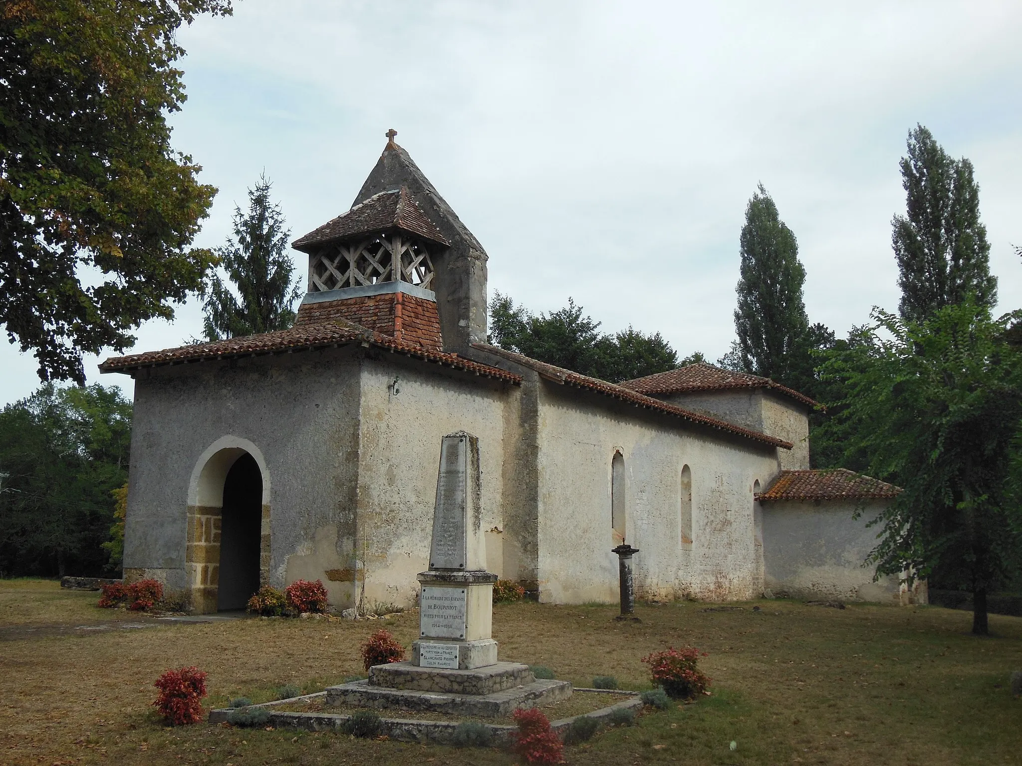 Photo showing: Eglise Saint-Martin de Bourriot, à Bourriot-Bergonce, dans le département français des Landes.