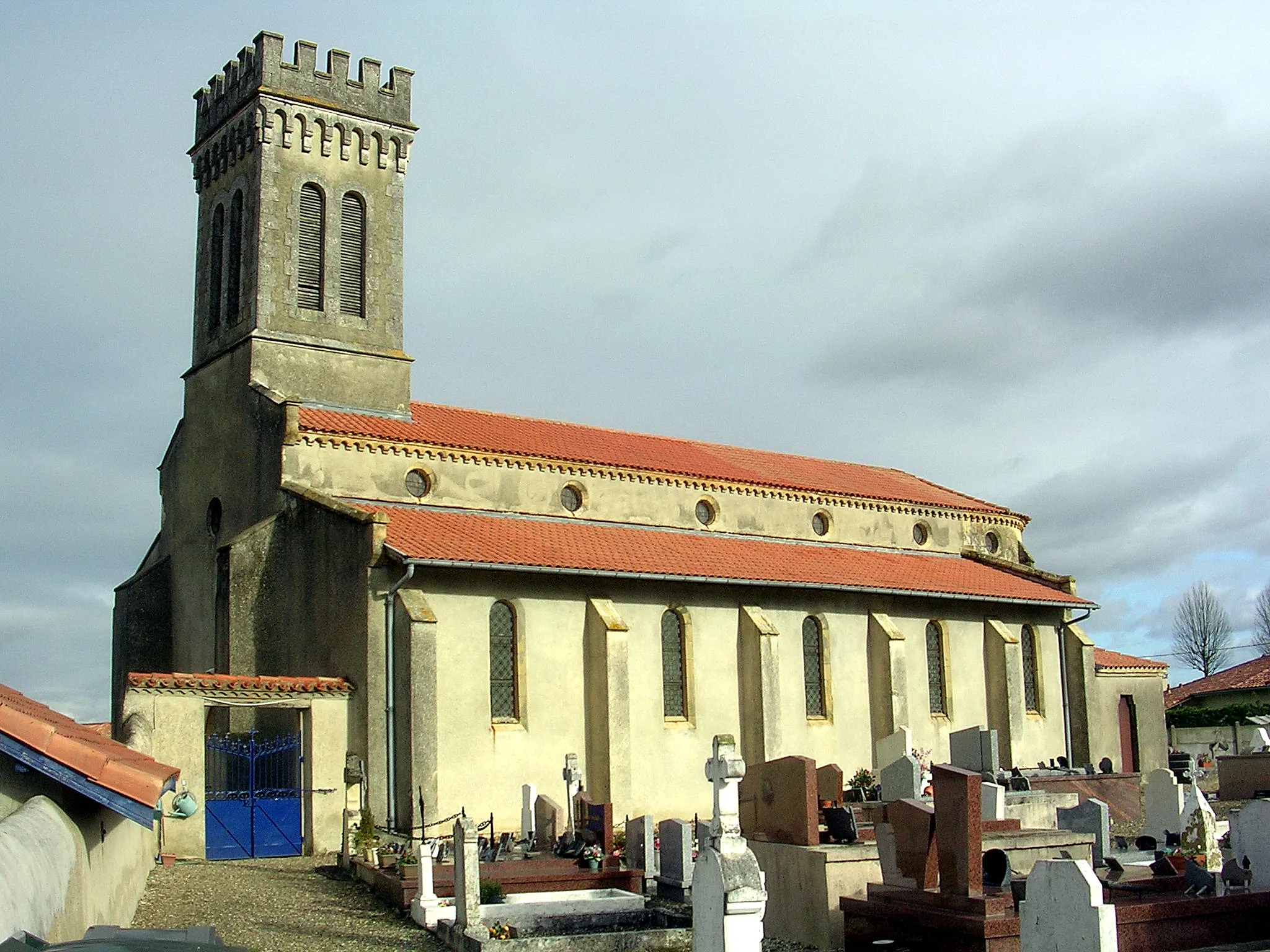 Photo showing: Eglise Notre-Dame d'Aubagnan (Landes, France)
