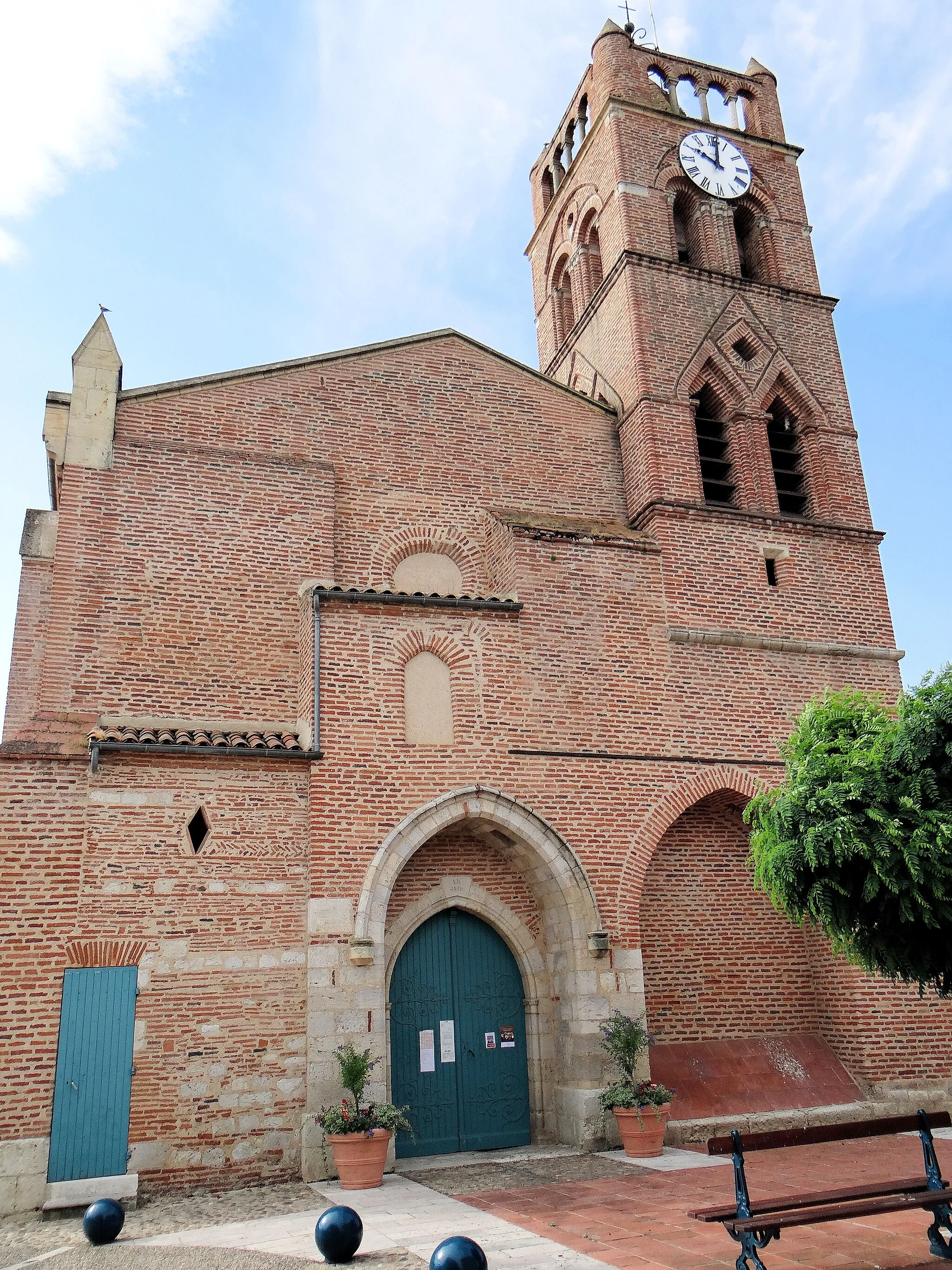 Photo showing: Donzac - Église de l'Assomption - Façade occidentale