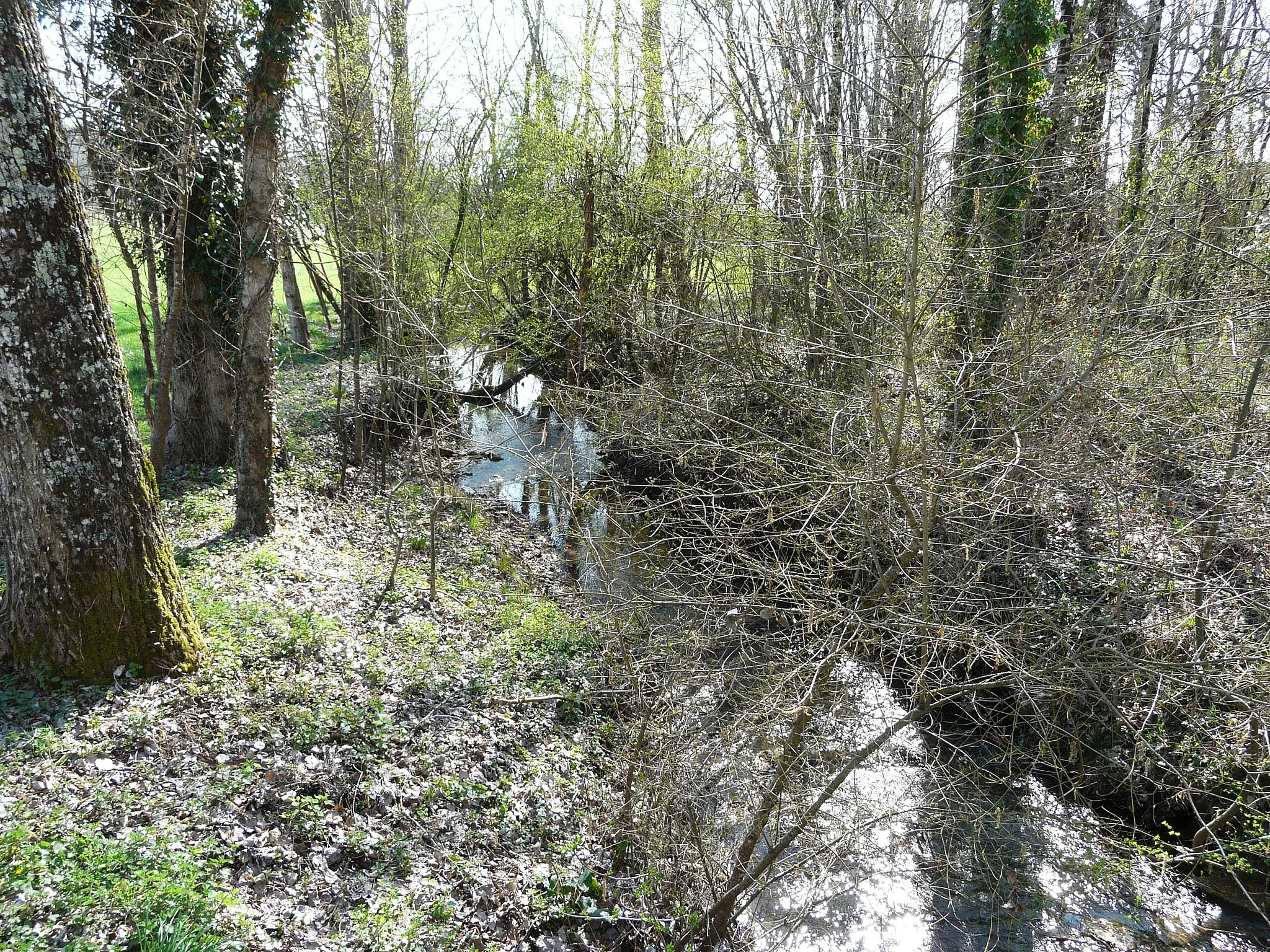 Photo showing: Le Boulou au nord du village de Saint-Crépin-de-Richemont, Dordogne, France. Vue prise en direction de l'aval.