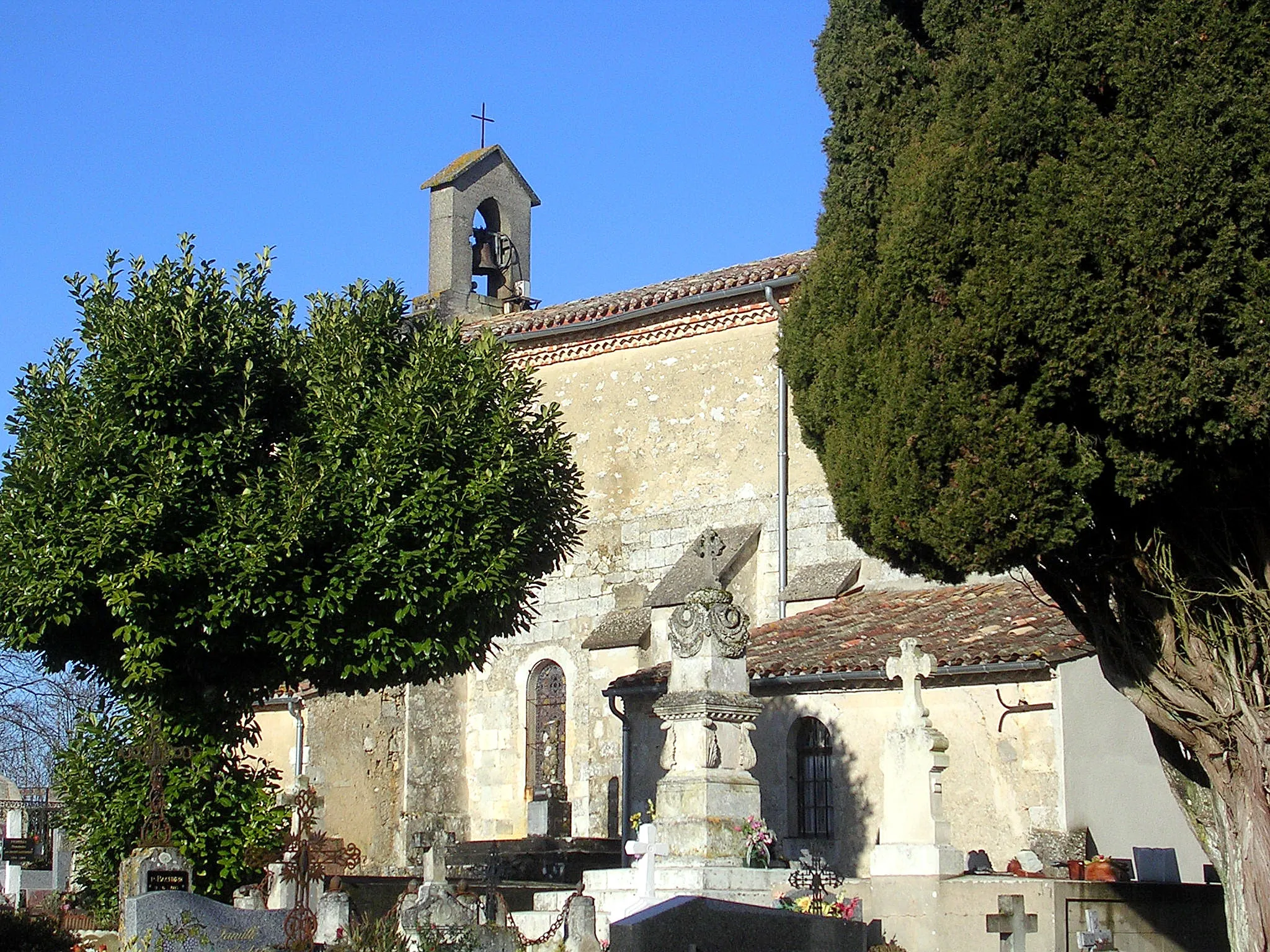 Photo showing: église de Xaintrailles (Lot-et-Garonne, France)