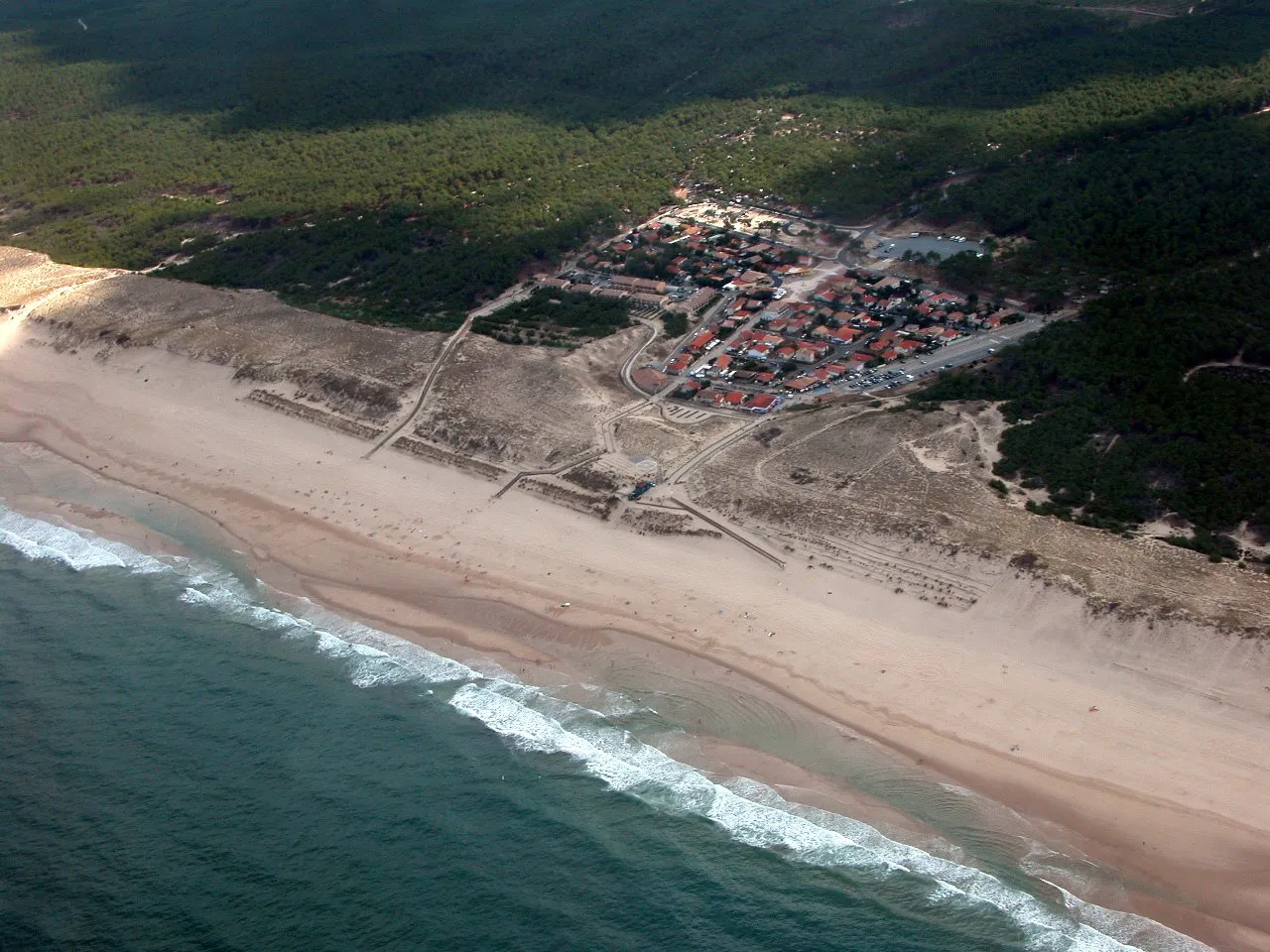 Photo showing: vue aérienne de Carcans-plage, été 2005