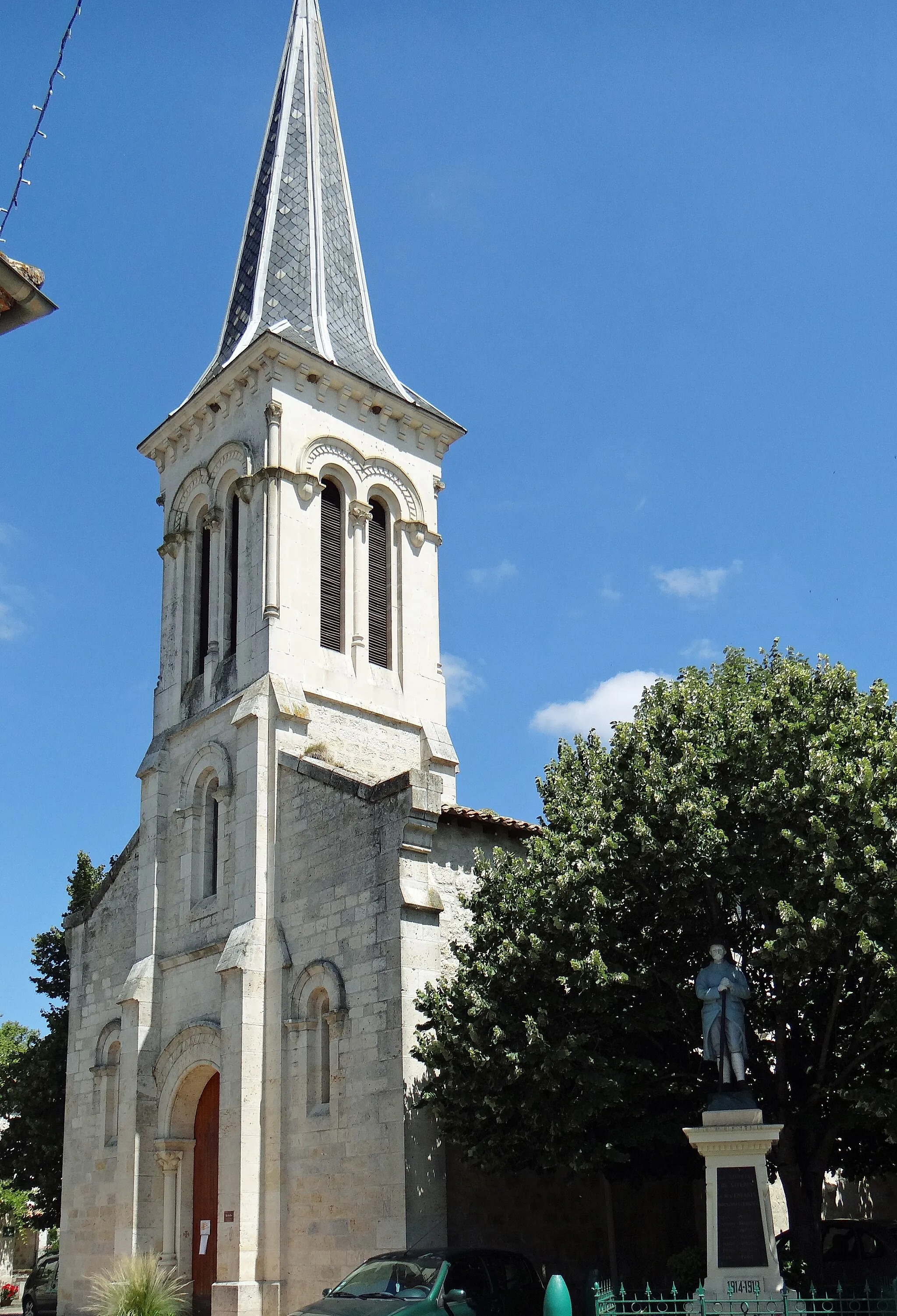 Photo showing: La Sauvetat-de-Savères - Église Saint-Pierre - Clocher