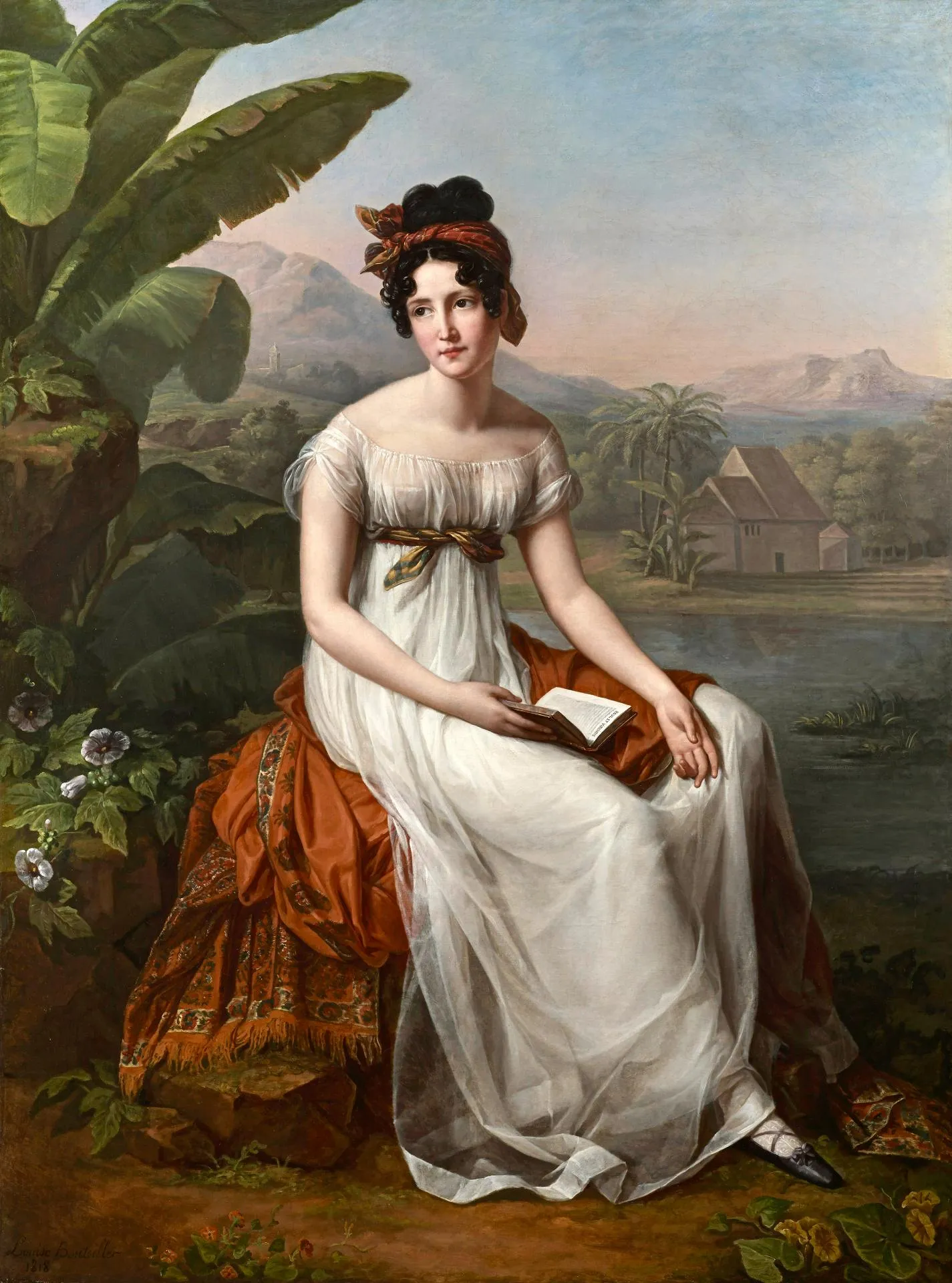 Photo showing: Portrait of Césarine de Houdetot, Baronne de Barante reading Paul et Virginie, a novel by Bernardin de Saint-Pierre