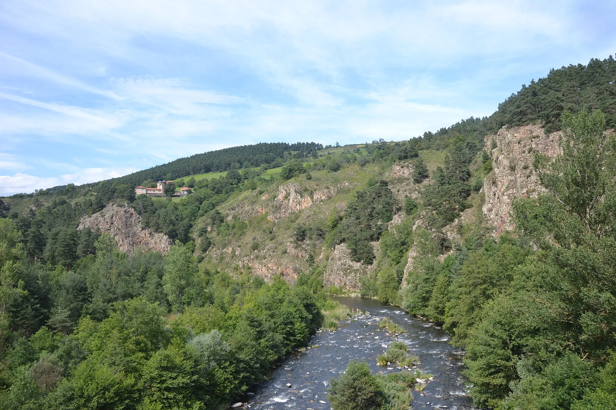 Photo showing: La Loire à Chadron, vue vers l'aval et La Valette