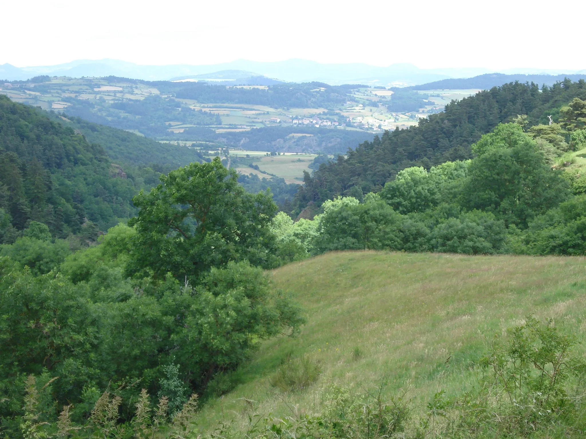 Photo showing: Le Brignon (Haute-Loire, Fr), view of the Loire Valley direction east-nord-east