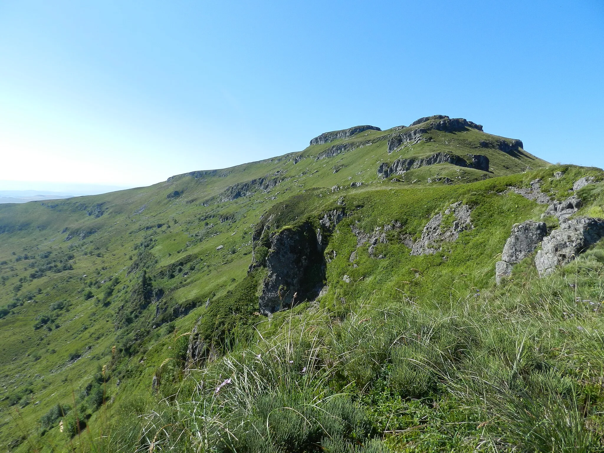 Photo showing: Le Puy du Rocher est un des sommets les plus préservé du Massif Central et présente une flore très riche