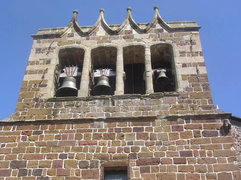 Photo showing: Clocher de l'église de Saint Christophe sur Dolaison