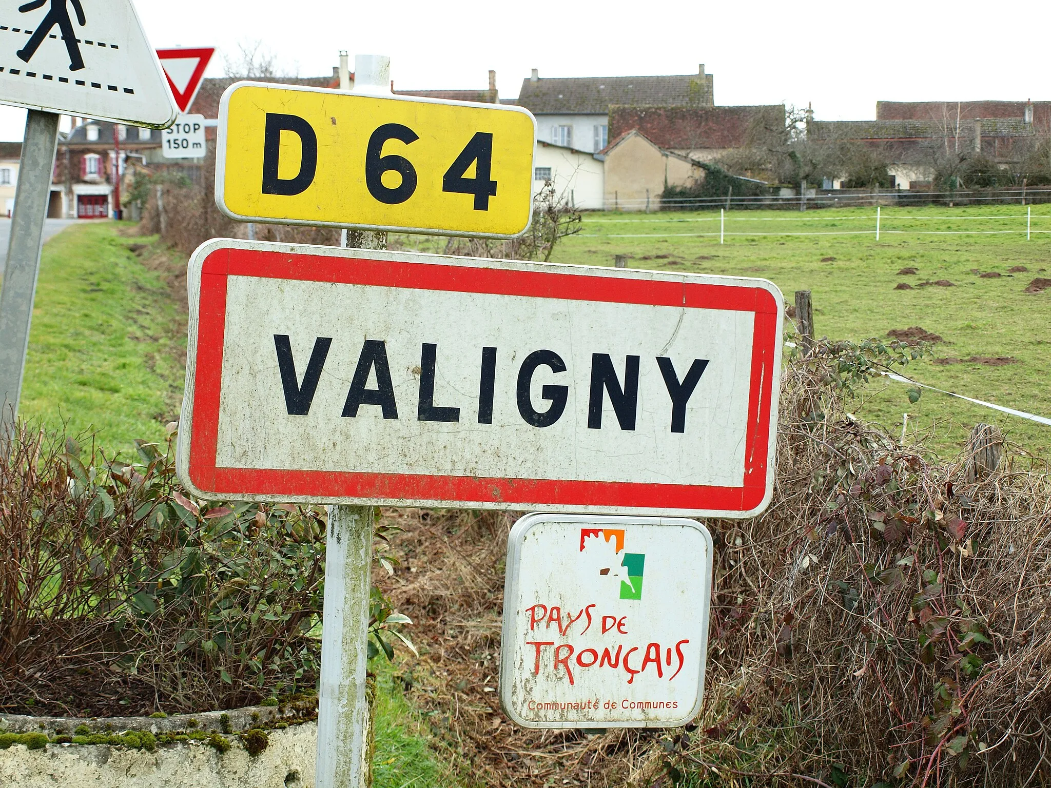 Photo showing: Valigny (Allier, France) ; panneau d'agglomération