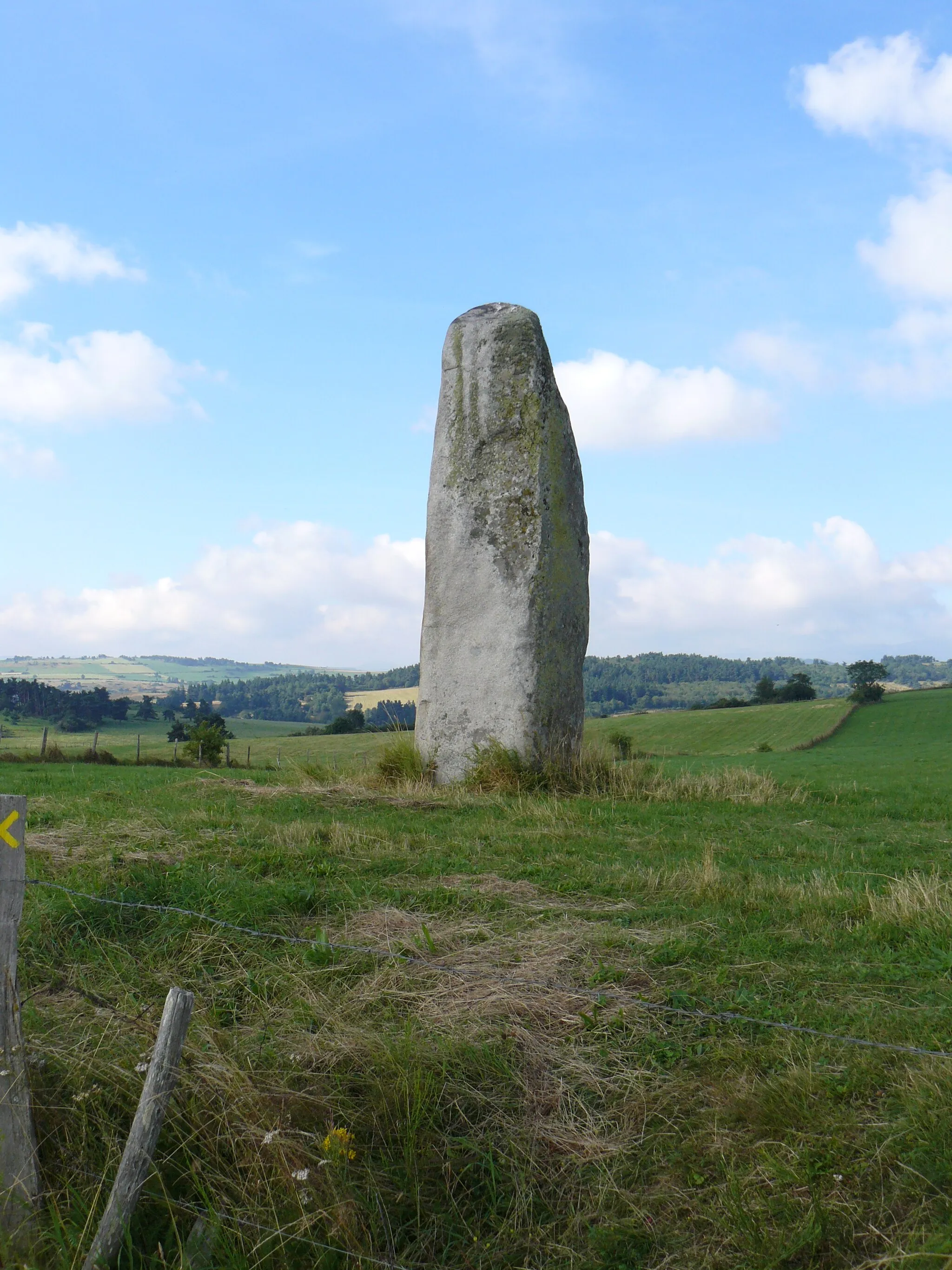 Photo showing: Le menhir de Fohet à Phialeix (commune d'Aydat, Puy-de-Dôme, France)