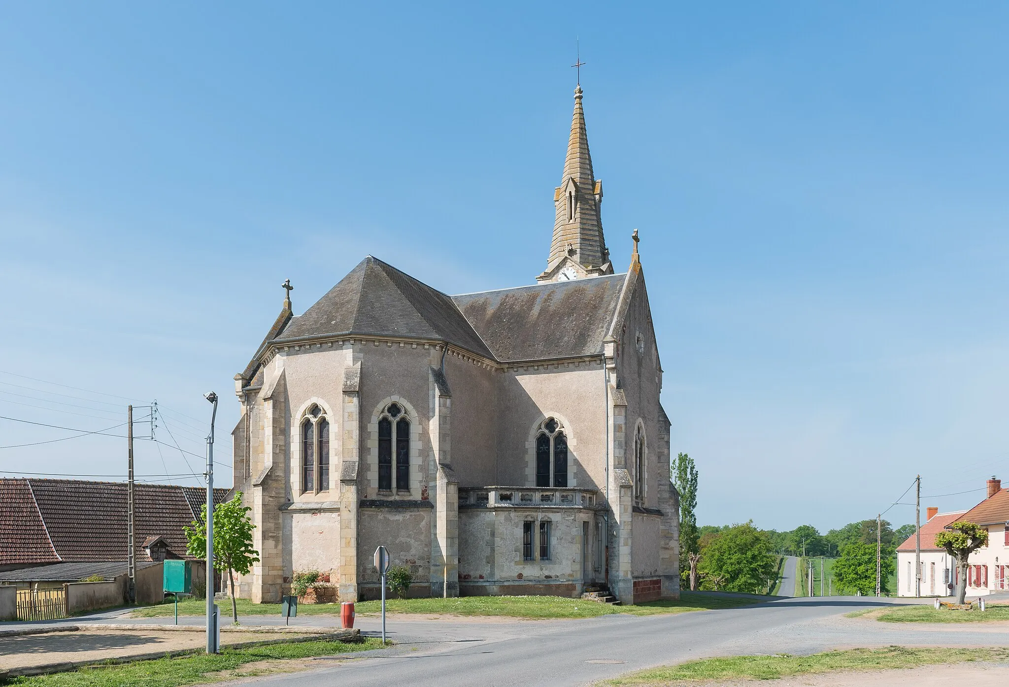 Photo showing: Saint Dionysius church in Audes, Allier, France