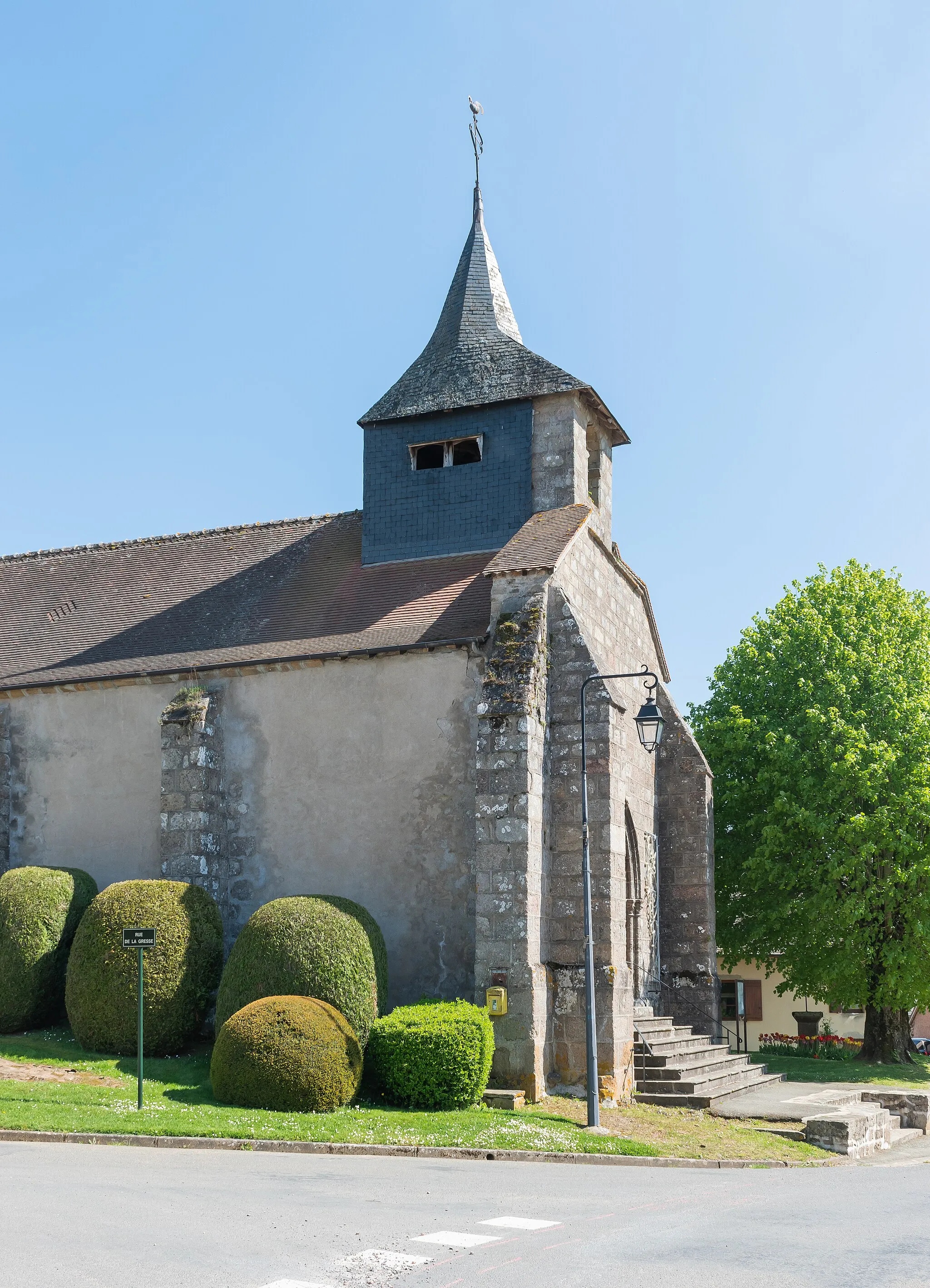 Photo showing: Saint Christopher church in Ronnet, Allier, France