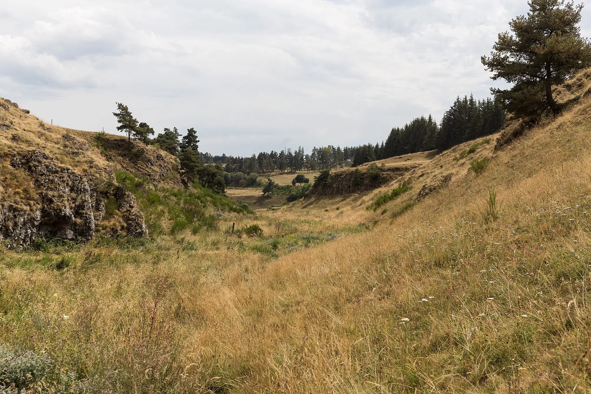 Photo showing: Veyrines waterfall in Allanche and Landeyrat.