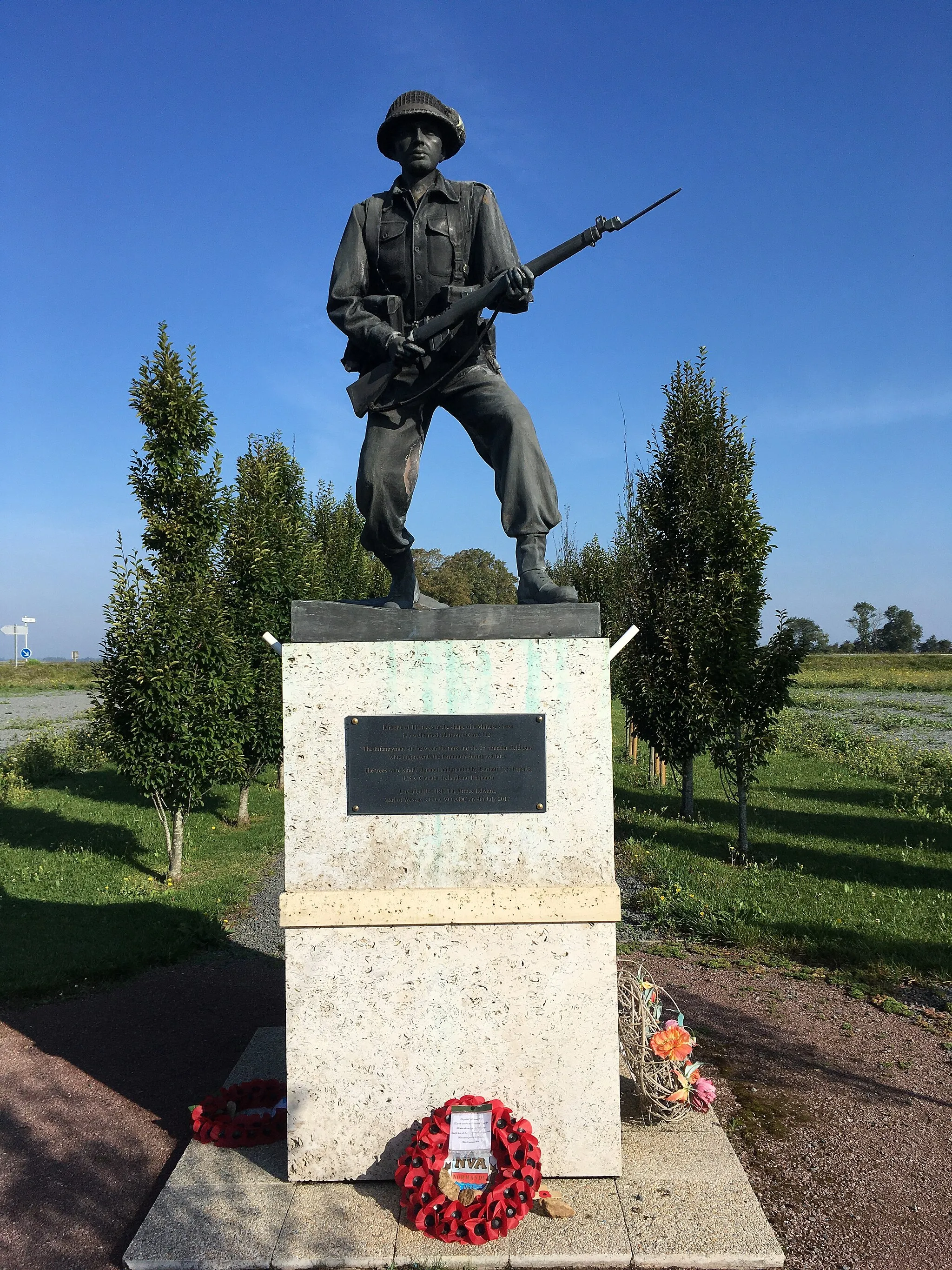 Photo showing: Memorial dedicated to the soldiers who participated in several operations to take over the Hill 112 during the battle of Normandy