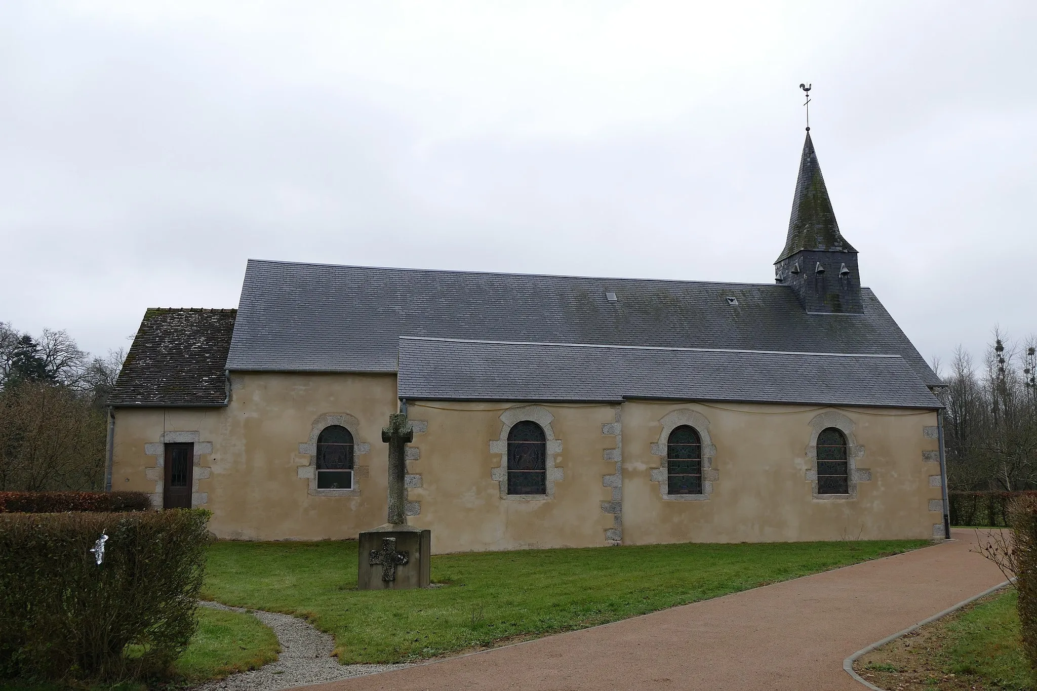 Photo showing: Saint-Gervais-and-Saint-Protais' church in Saint-Gervais-du-Perron (Orne, Normandie, France).
