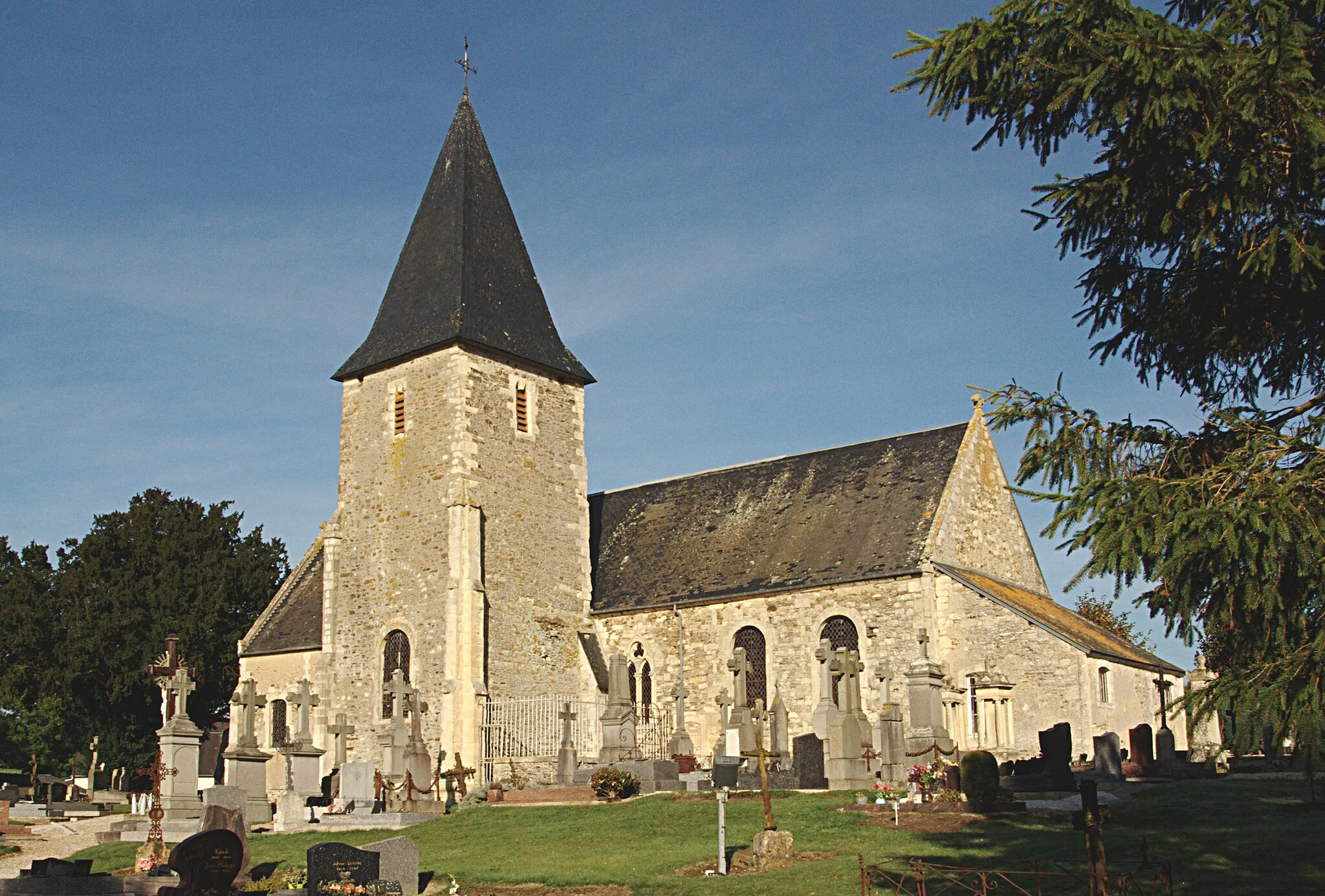 Photo showing: Saint-Vigor's church in Longvillers, Calvados, French.