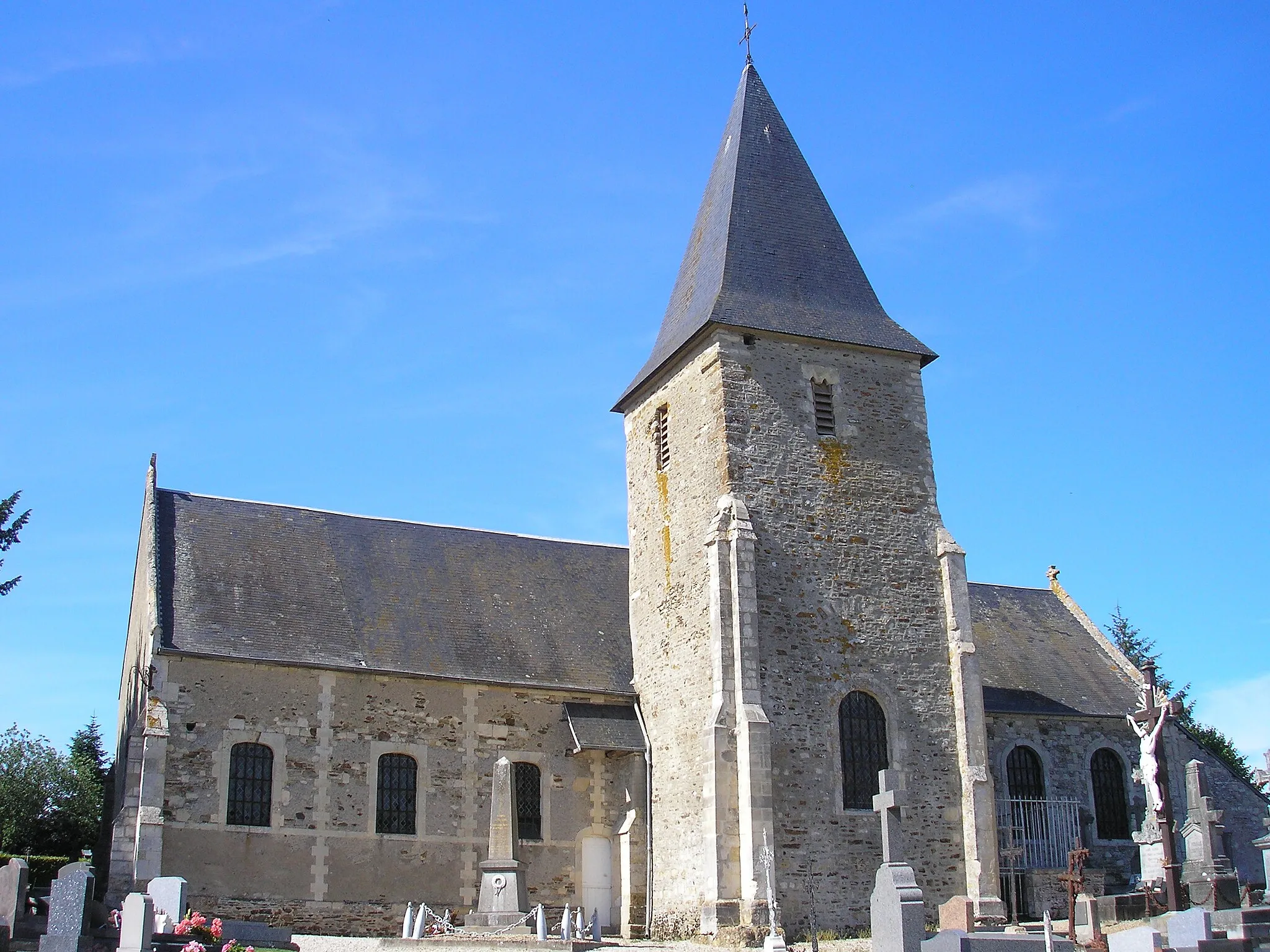 Photo showing: Longvillers (Normandie, France). L'église Saint-Vigor.