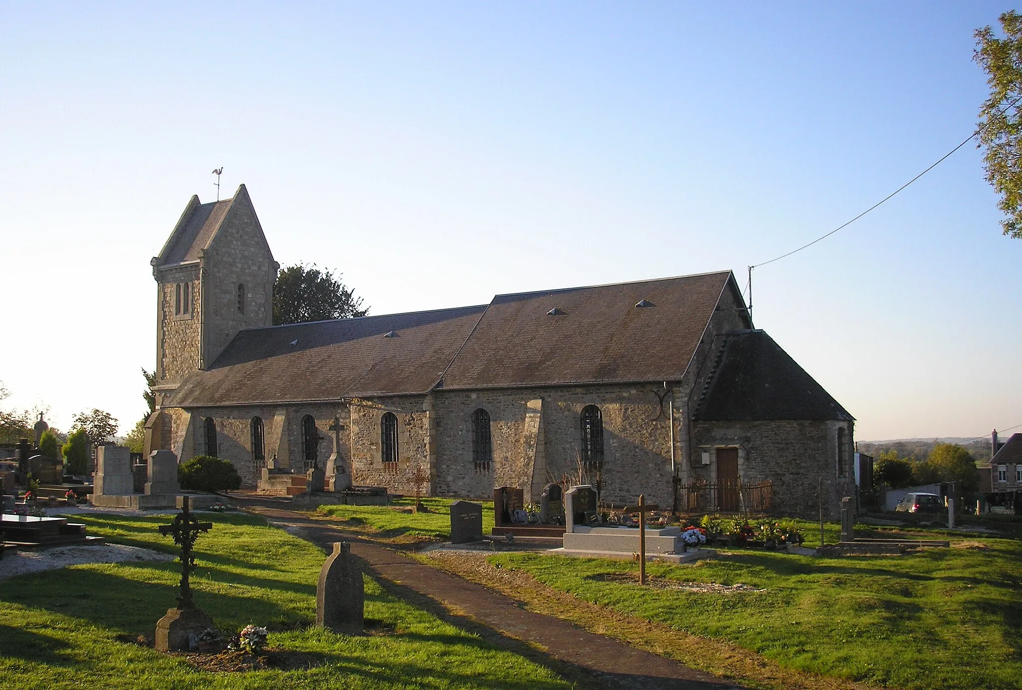 Photo showing: La Bigne (Normandie, France). L'église Saint-Marcouf.