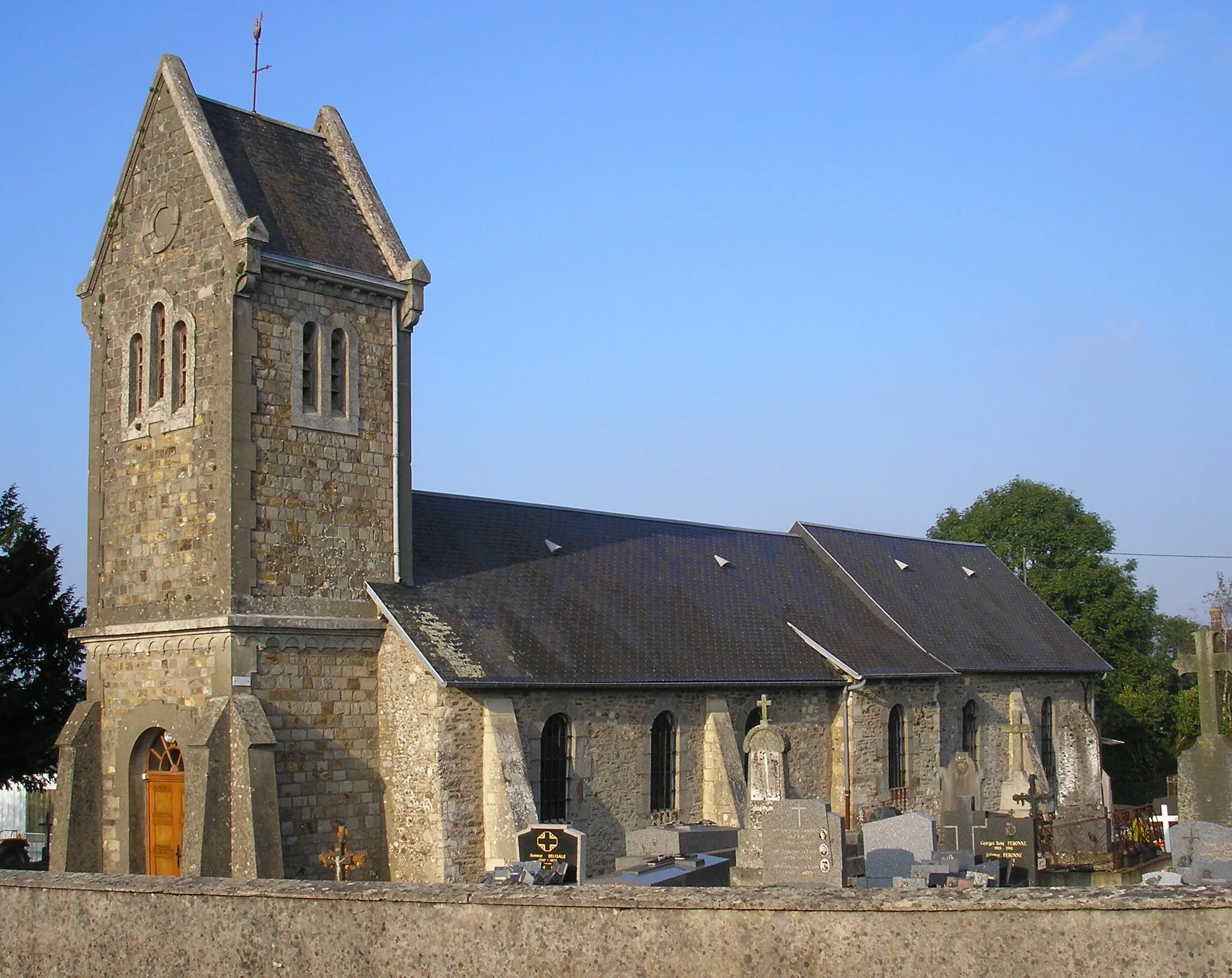 Photo showing: La Bigne (Normandie, France). L'église Saint-Marcouf.