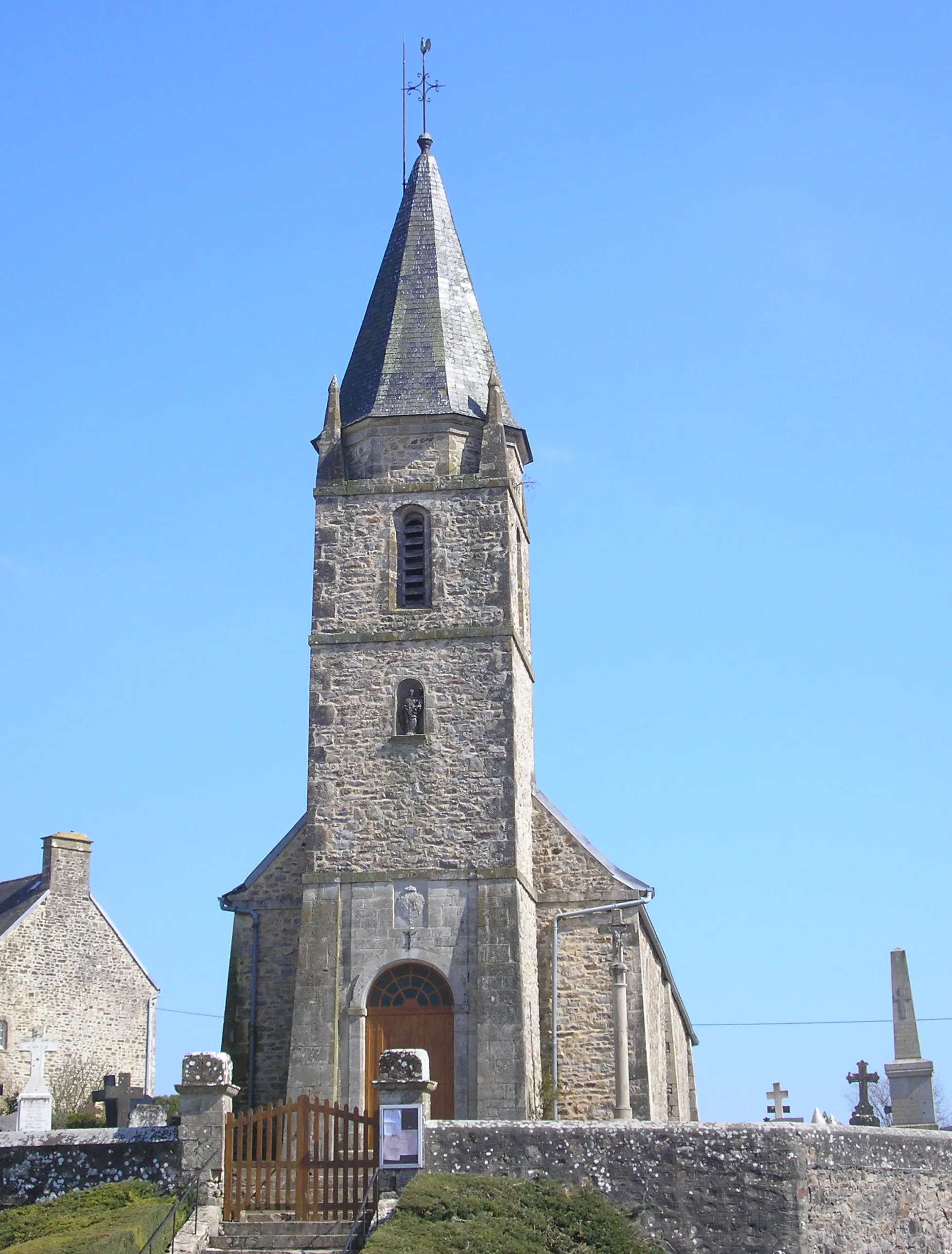 Photo showing: Saint-Martin-d'Audouville (Normandie, France). L'église Saint-Martin.