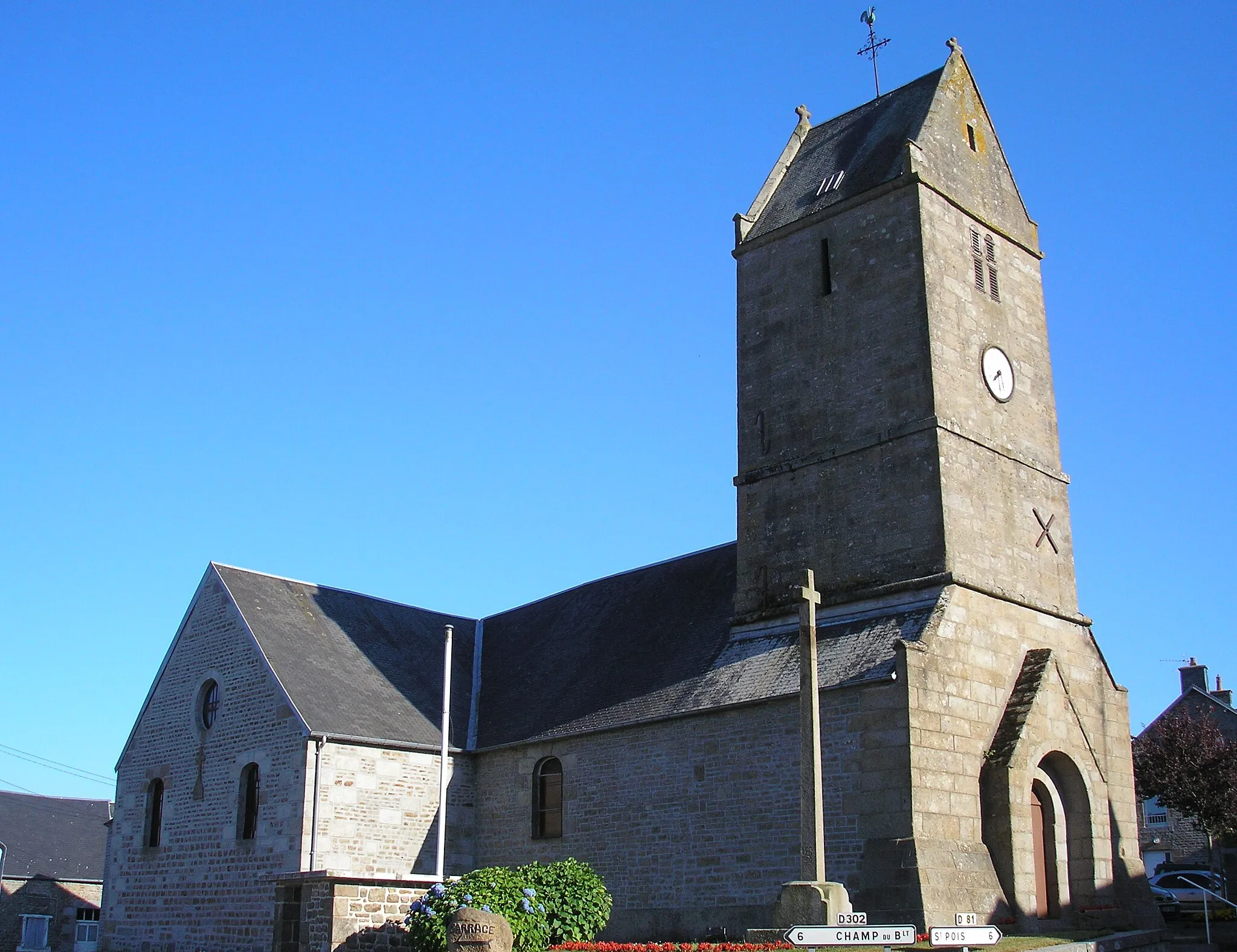 Photo showing: Le Gast (Normandie, France). L'église Saint-Jean-Baptiste.