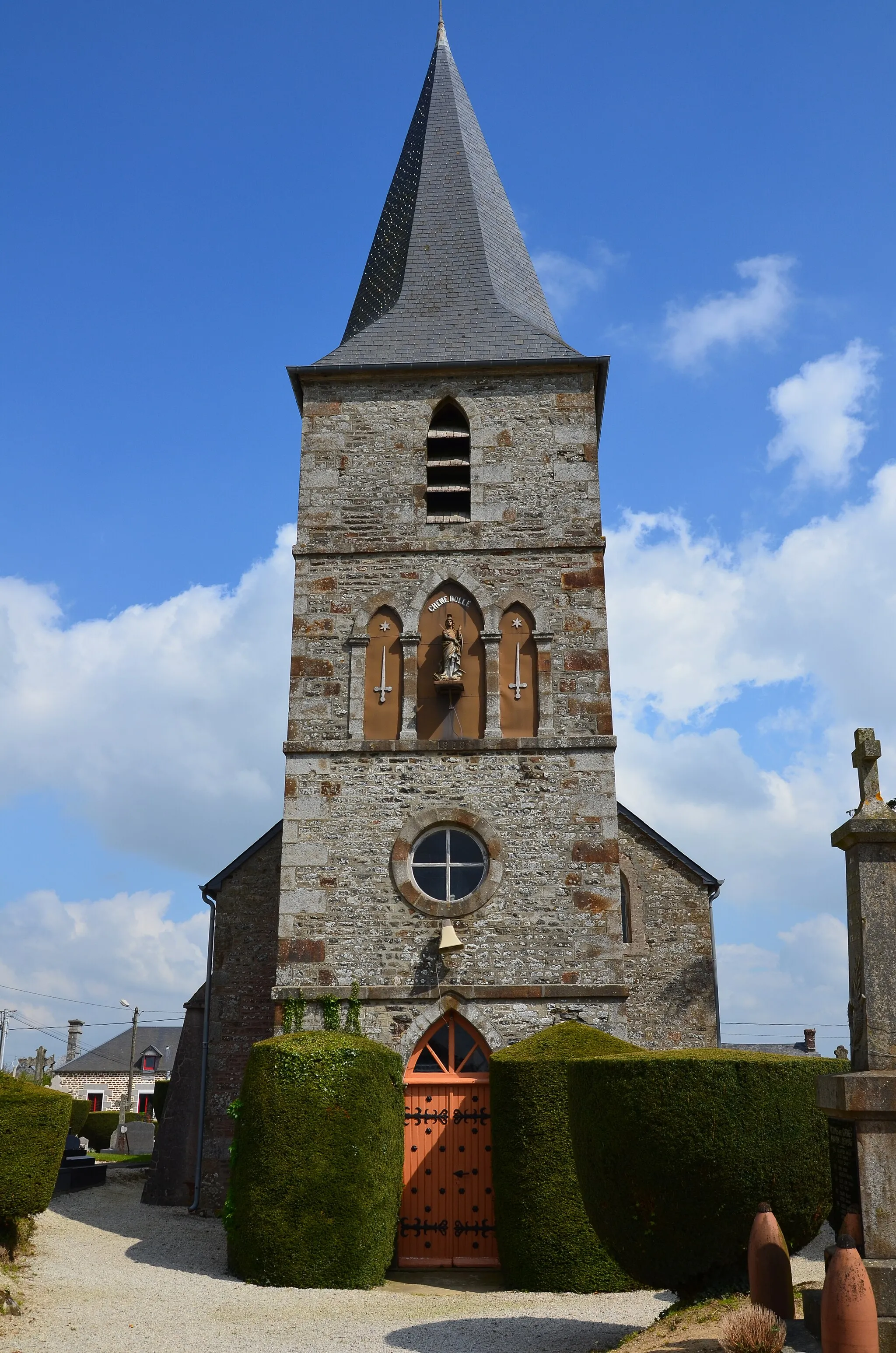 Photo showing: Clocher de l'église Saint-Georges de Chênedollé.
