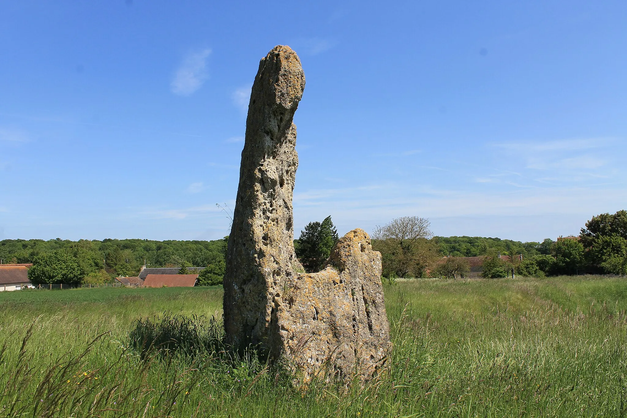 Photo showing: Menhir de la Pierre Cornue à Condé-sur-Ifs (Calvados)