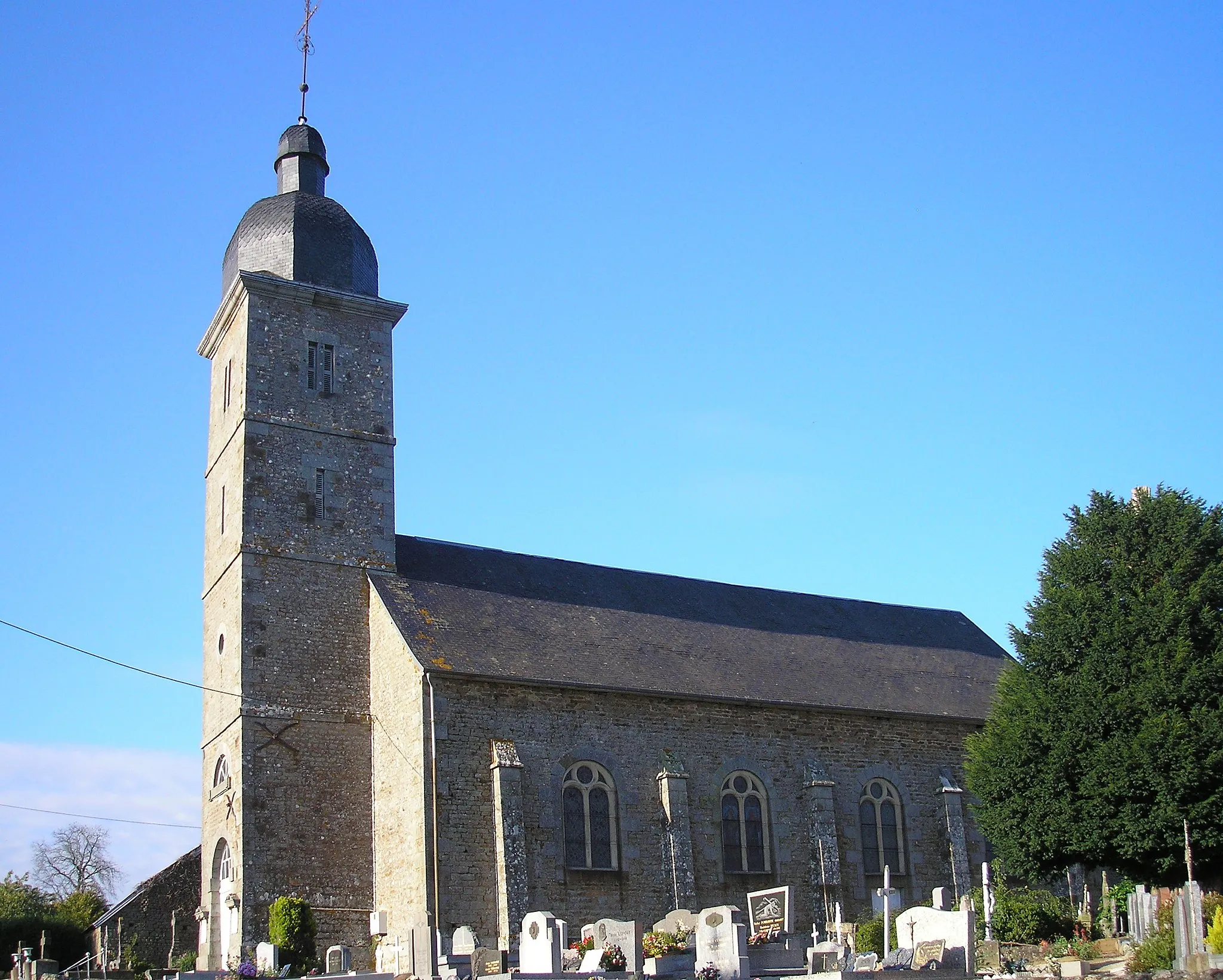 Photo showing: La Lande-Saint-Siméon (Normandie, France). L'église Saint-Siméon.