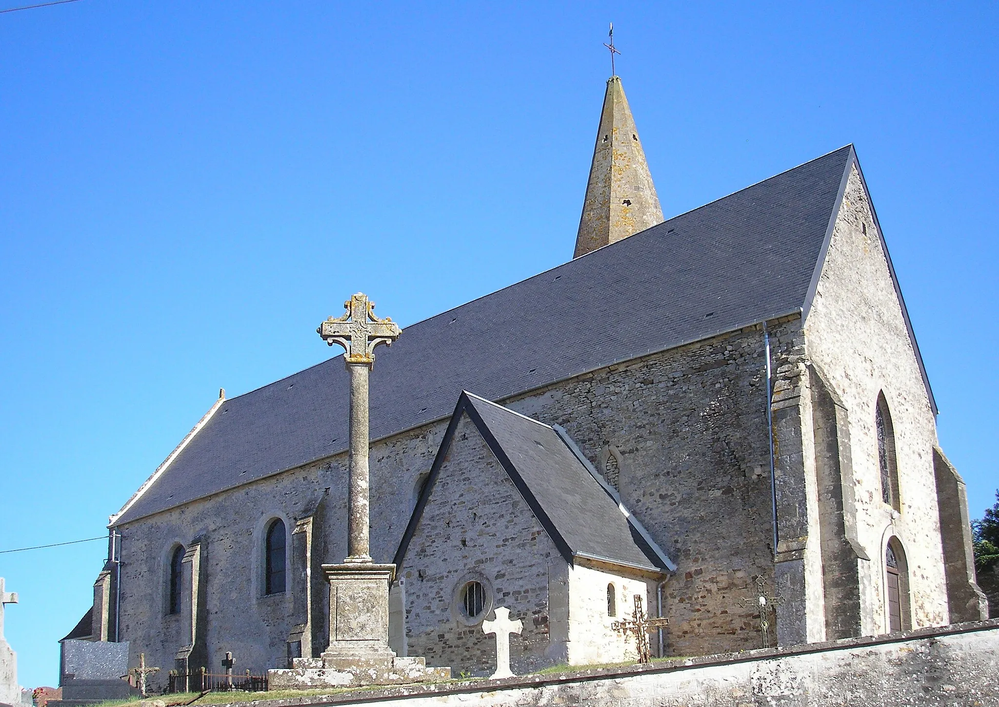 Photo showing: Guêprei (Normandie, France). L'église  Saint-Pierre.