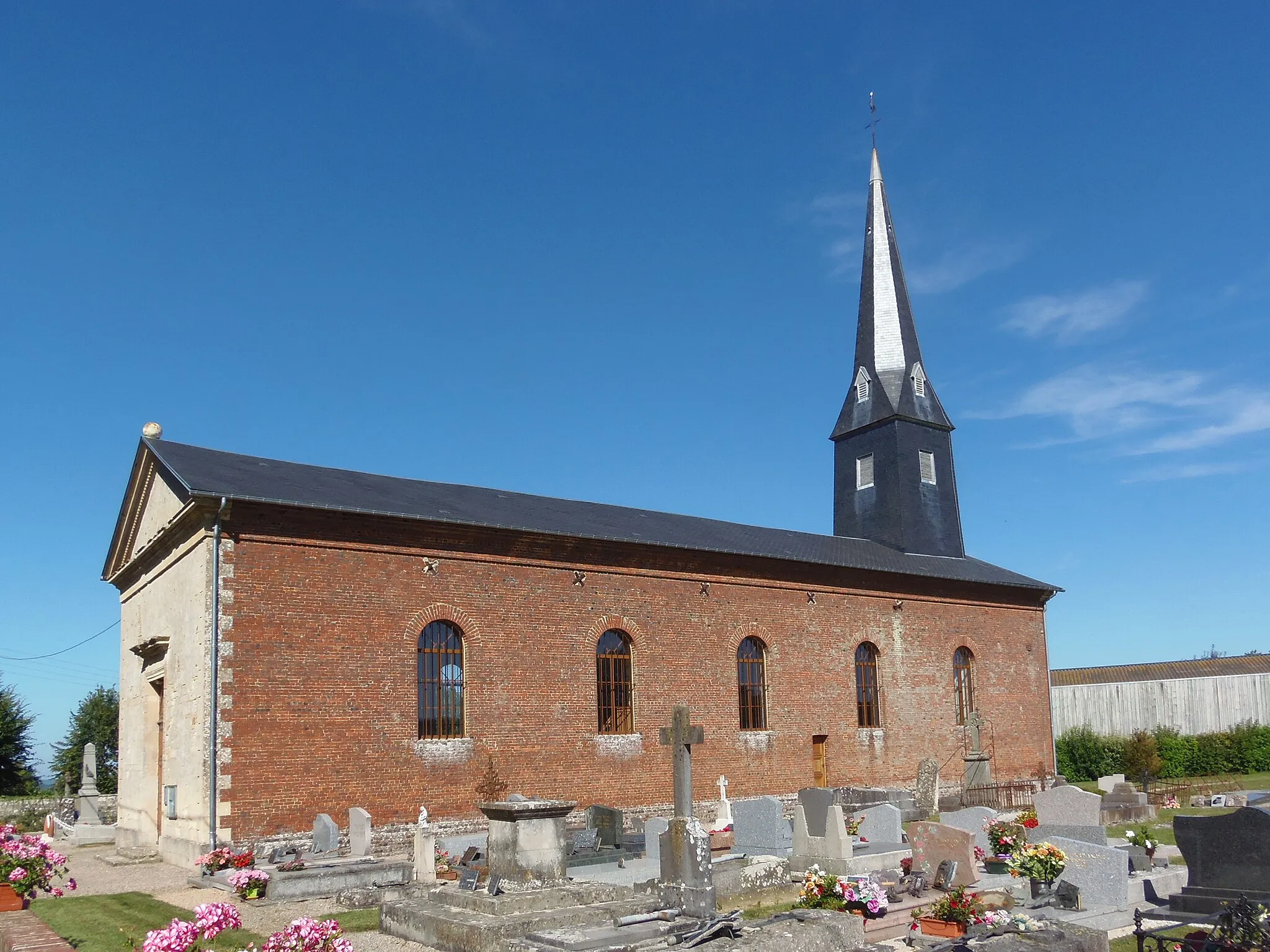 Photo showing: Saint-Gervais-des-Sablons (Normandie, France). L'église Saint-Gervais.