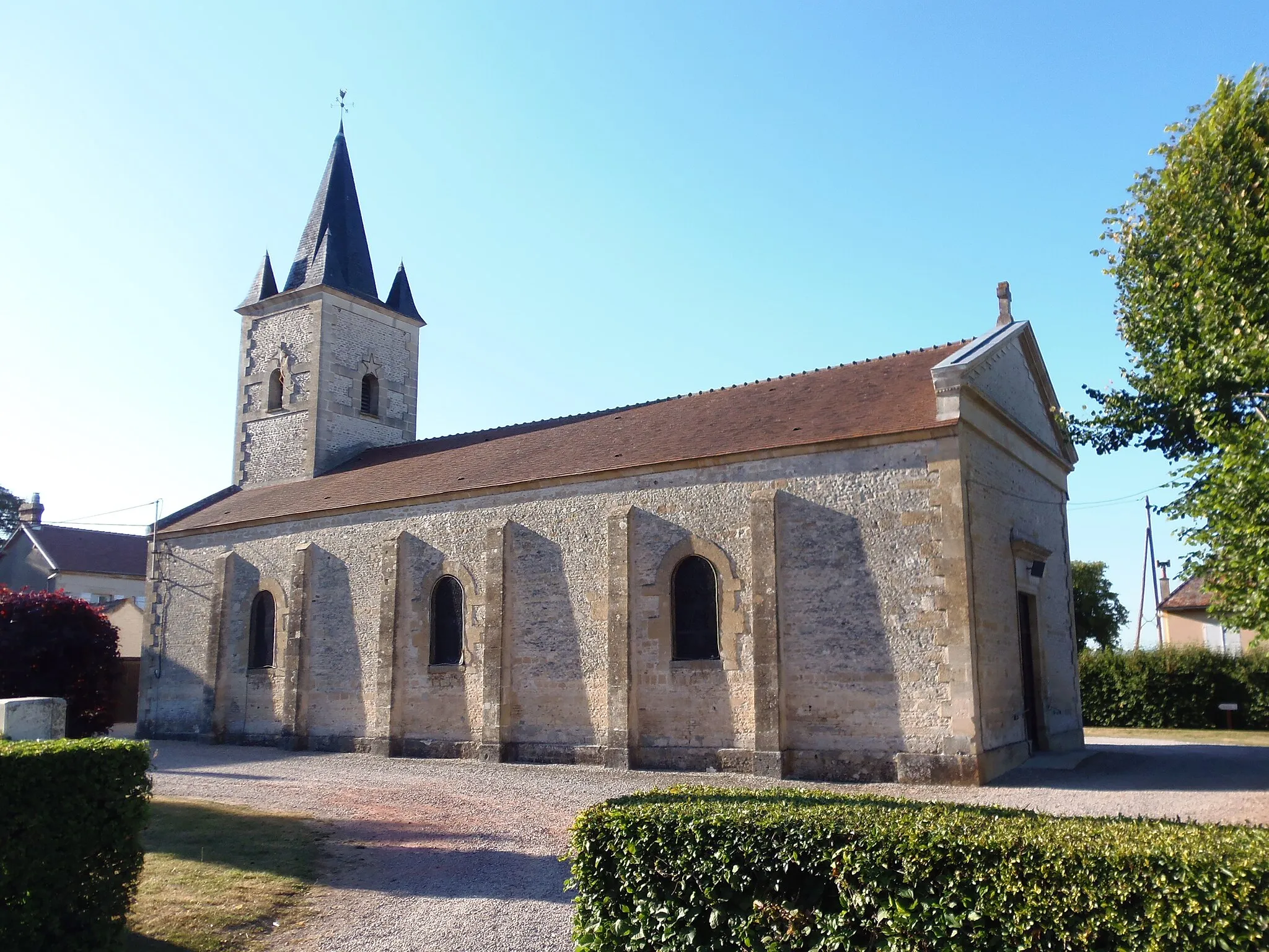 Photo showing: Aubry-en-Exmes (Normandie, France). L'église Saint-Jean.