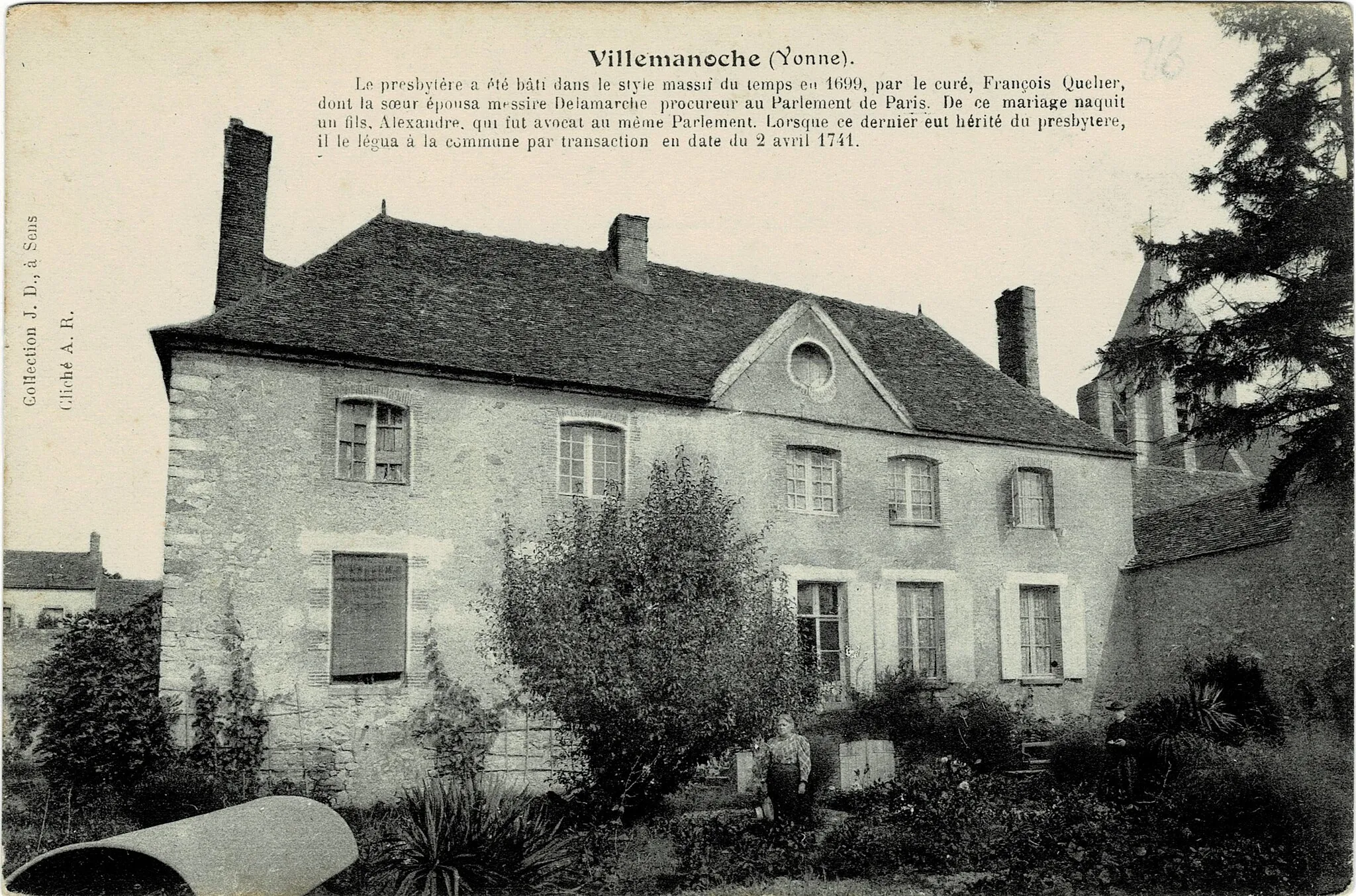 Photo showing: Carte postale ancienne de Villemanoche (Yonne, France)