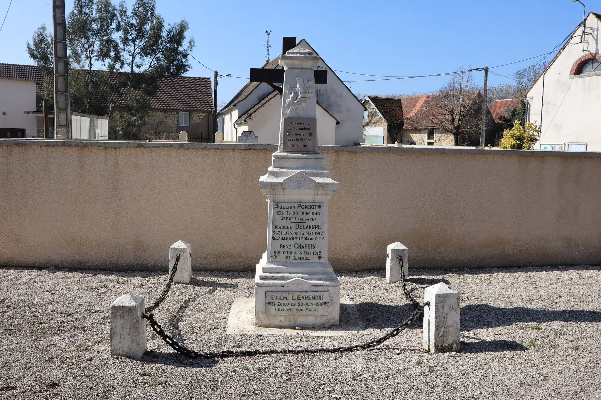 Photo showing: Monument aux morts de Marandeuil (21).