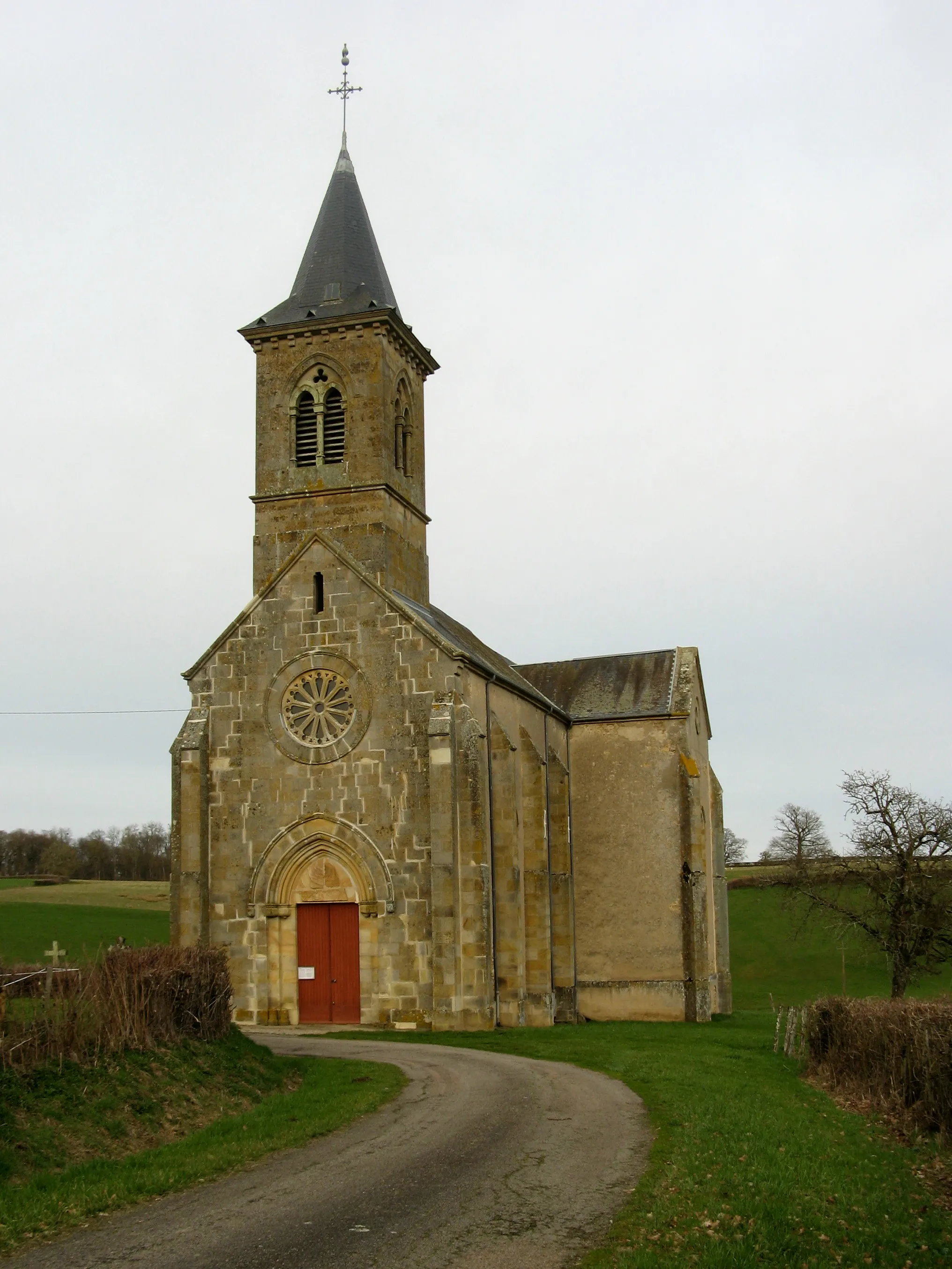 Photo showing: Frasnay-Reugny, église, façade ouest