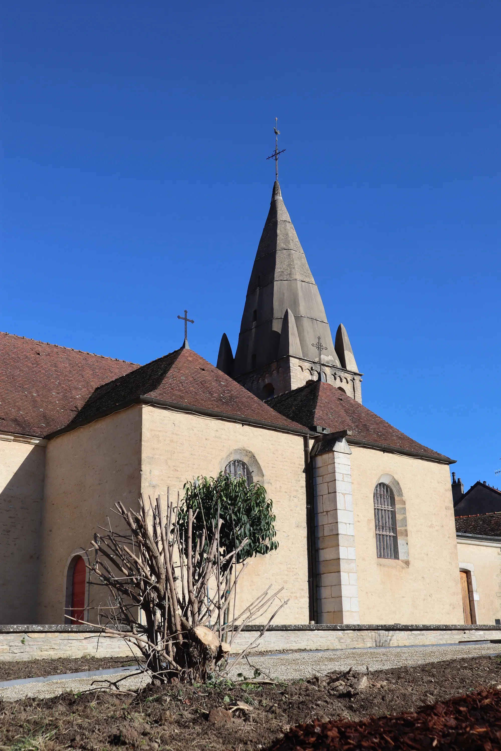 Photo showing: Extérieur de l'église Saint-Baldoux à Bligny-lès-Beaune (21).