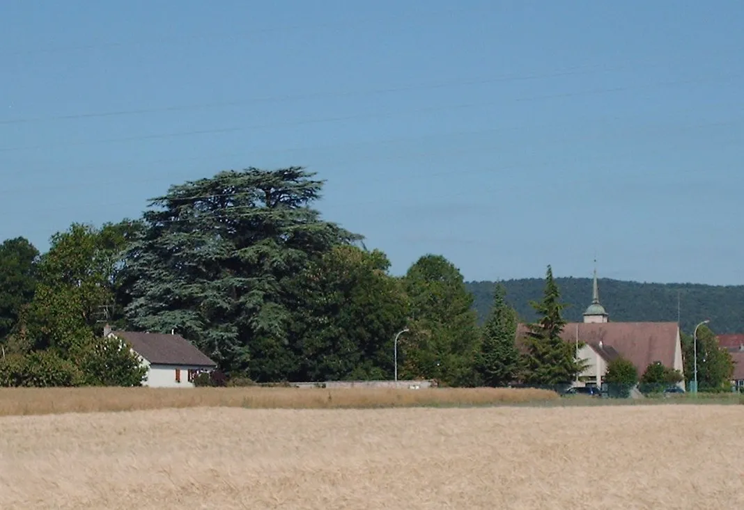 Photo showing: Entrée du village depuis Domois