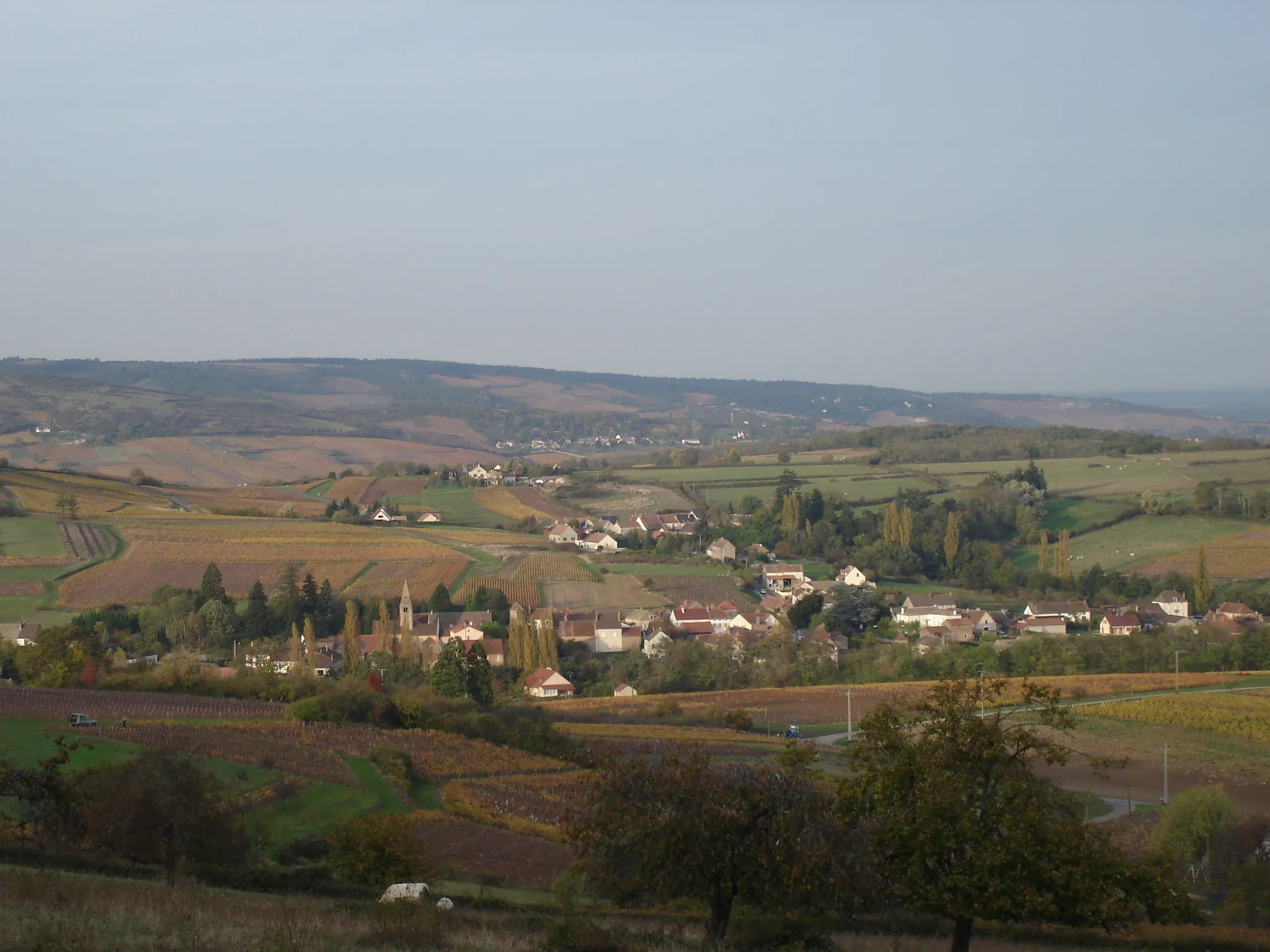 Photo showing: Vue générale sur Bissey-sous-cruchaud, village de Saône-et-Loire, région Bourgogne, en france